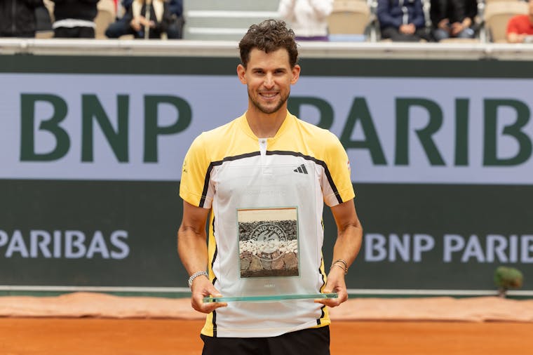 Dominic Thiem / Cérémonie Hommage Roland-Garros 2024