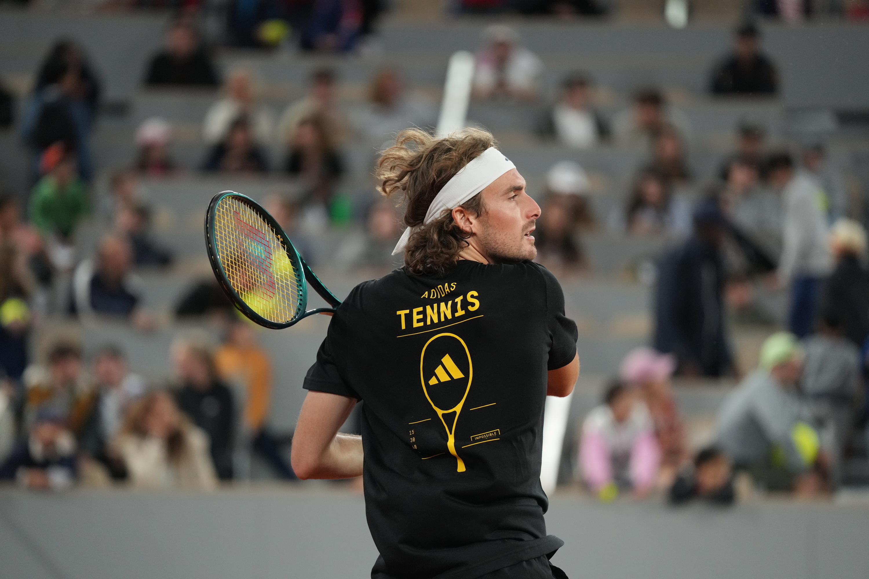 Stefanos Tsitsipas, practice, Roland-Garros 2024