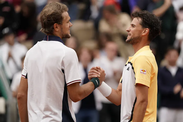 Otto Virtanen, Dominic Thiem, 2 tour, qualifications, Roland-Garros 2024 Otto Virtanen, Dominic Thiem, 2 tour, qualifications, Roland-Garros 2024