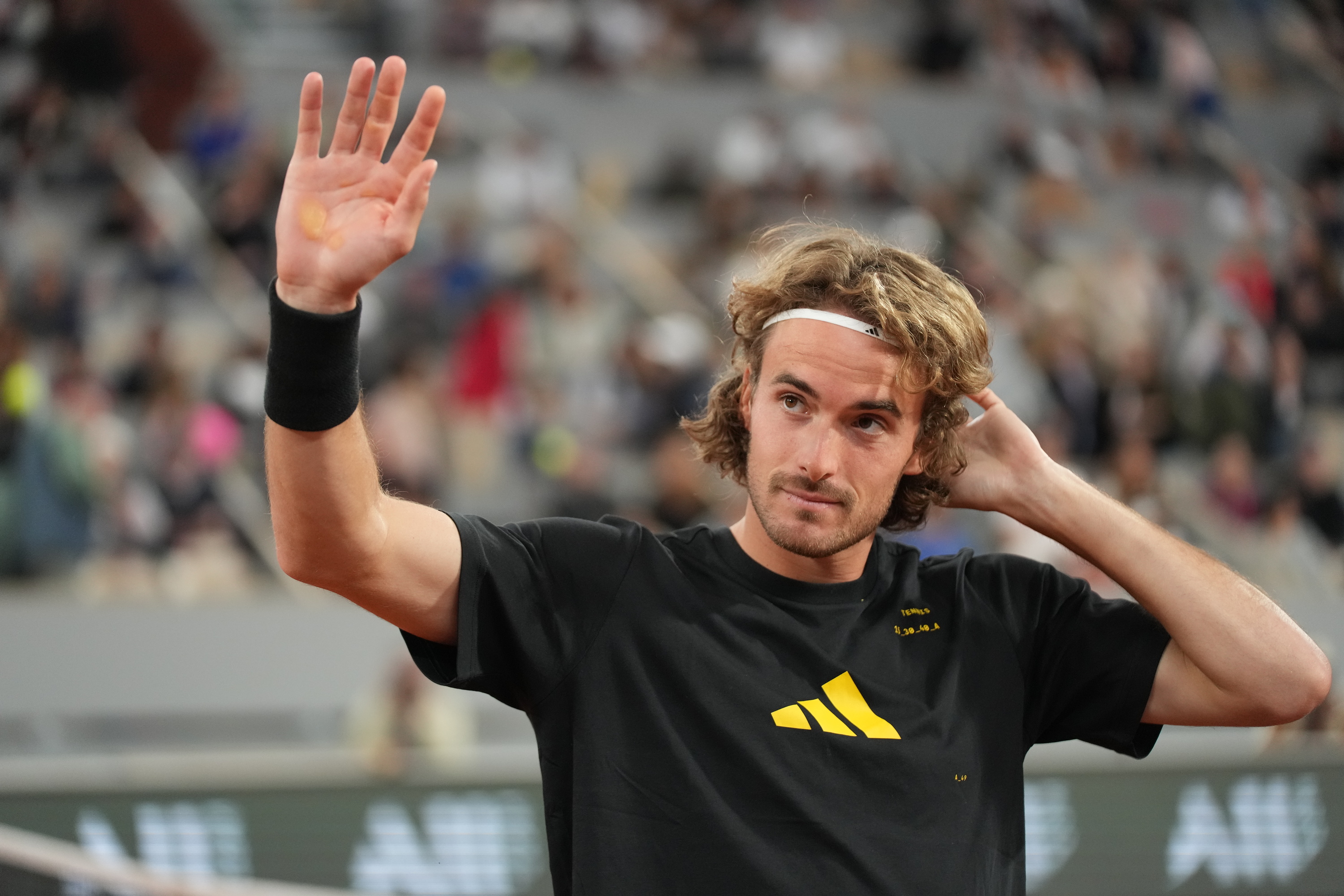 Stefanos Tsitsipas, practice, Roland-Garros 2024
