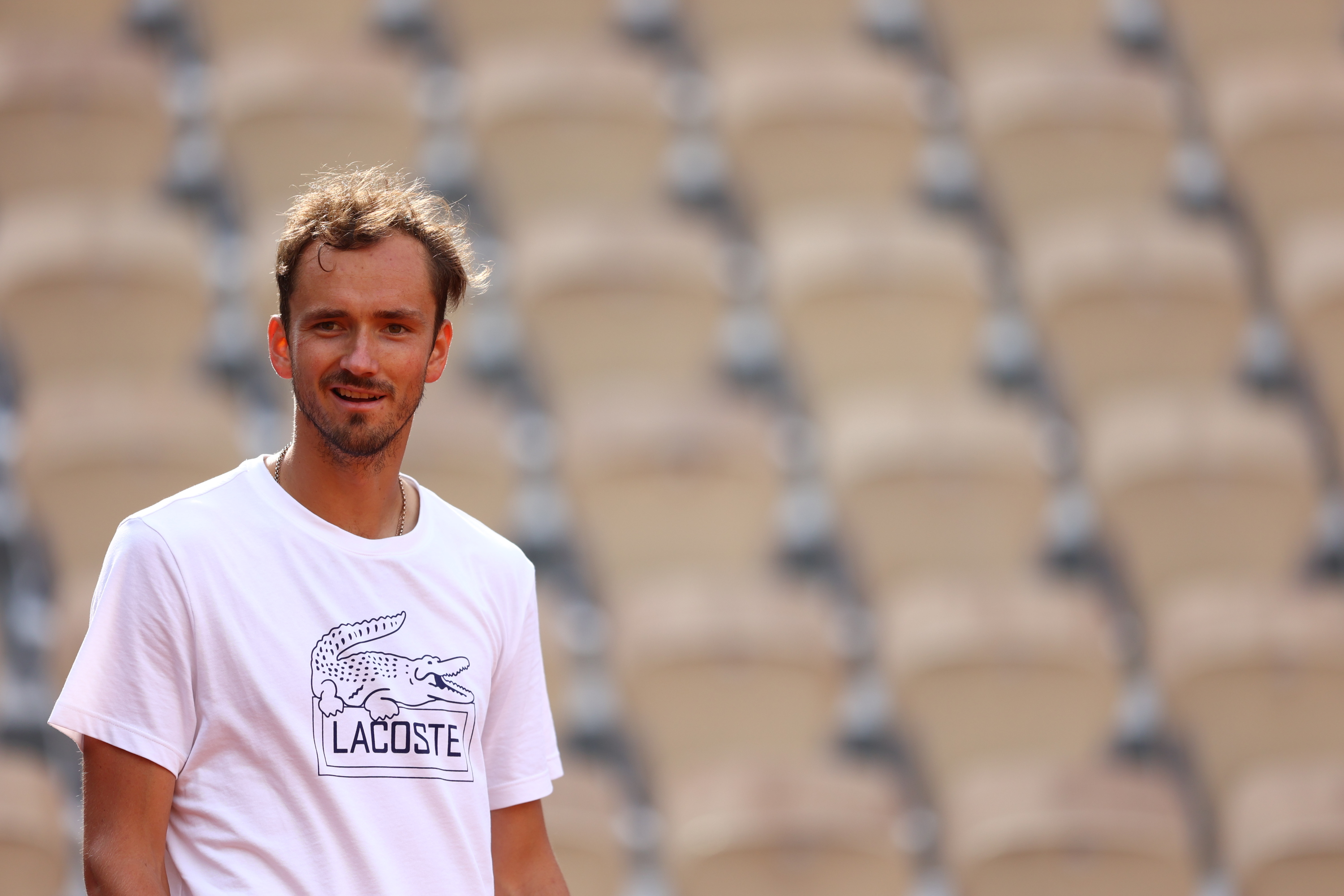  Daniil Medvedev, practice, Roland-Garros 2024