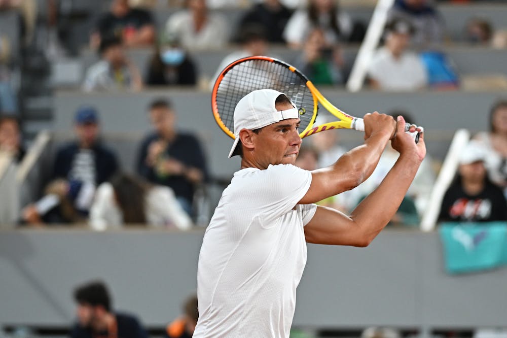 Rafael Nadal, practice, Roland-Garros 2024