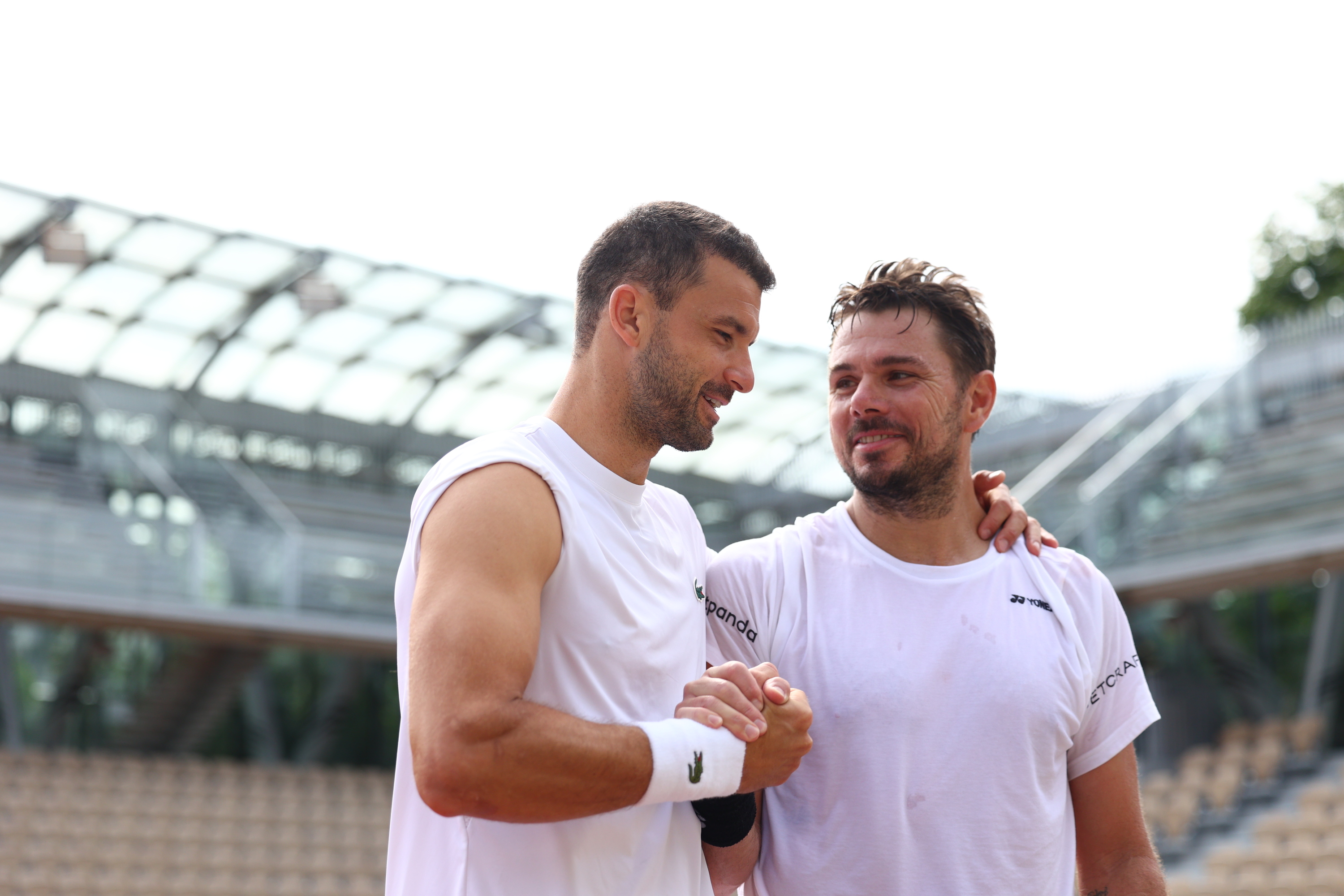  Grigor Dimitrov, Stan Wawrinka, practice, Roland-Garros 2024