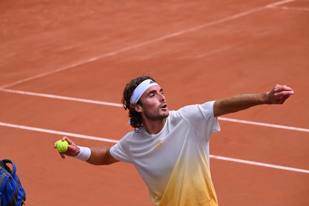 Stefanos Tsitsipas, practice, Roland-Garros 2024
