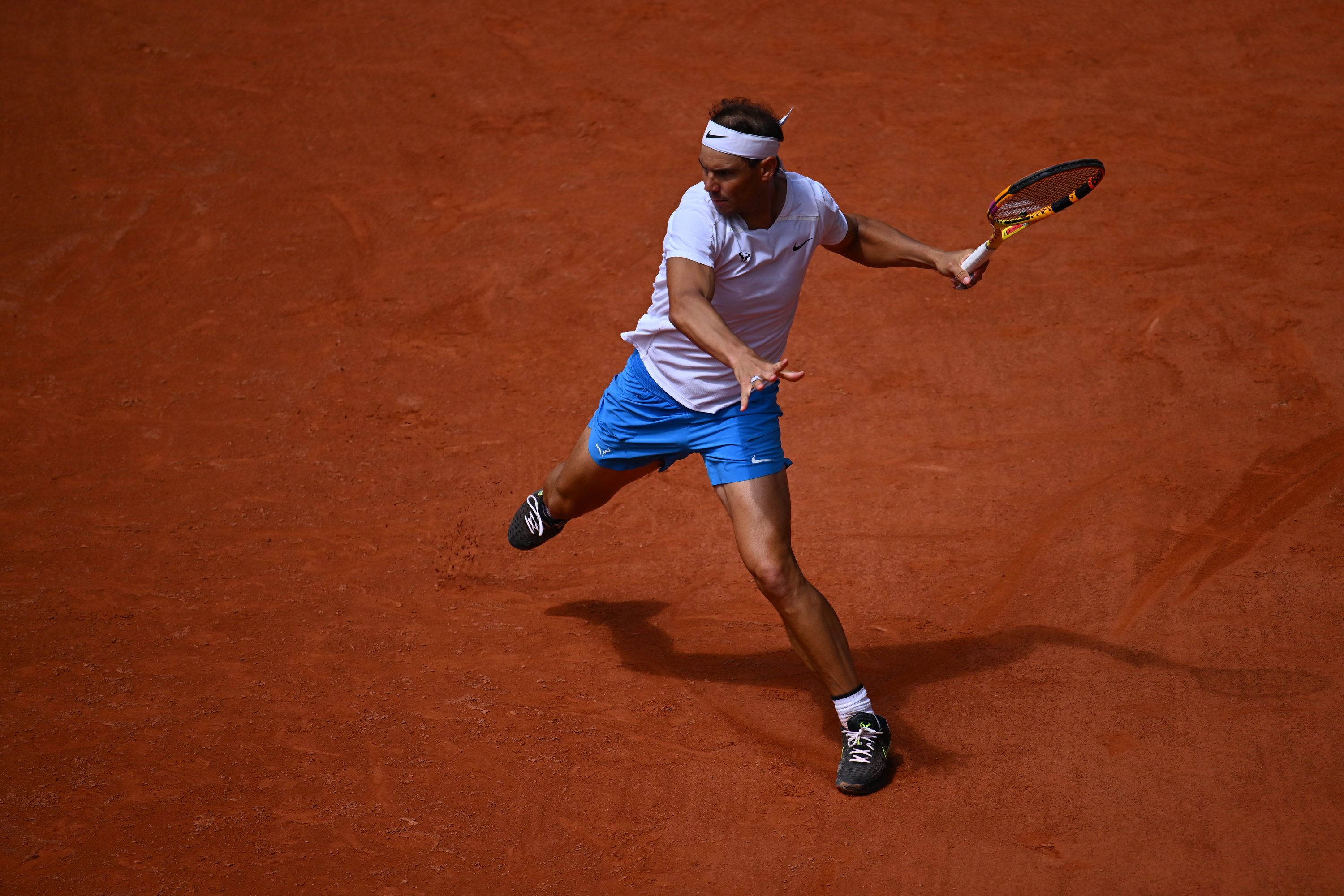 Rafael Nadal, practice, Roland-Garros 2024