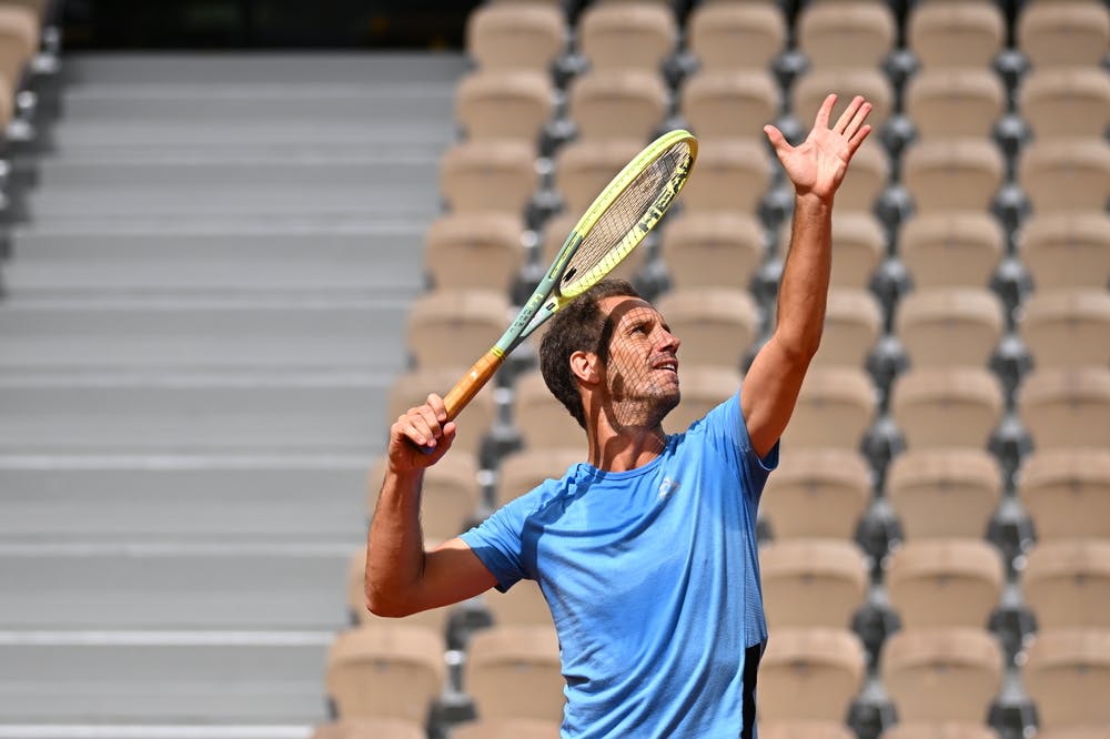 Richard Gasquet, practice, Roland-Garros 2024