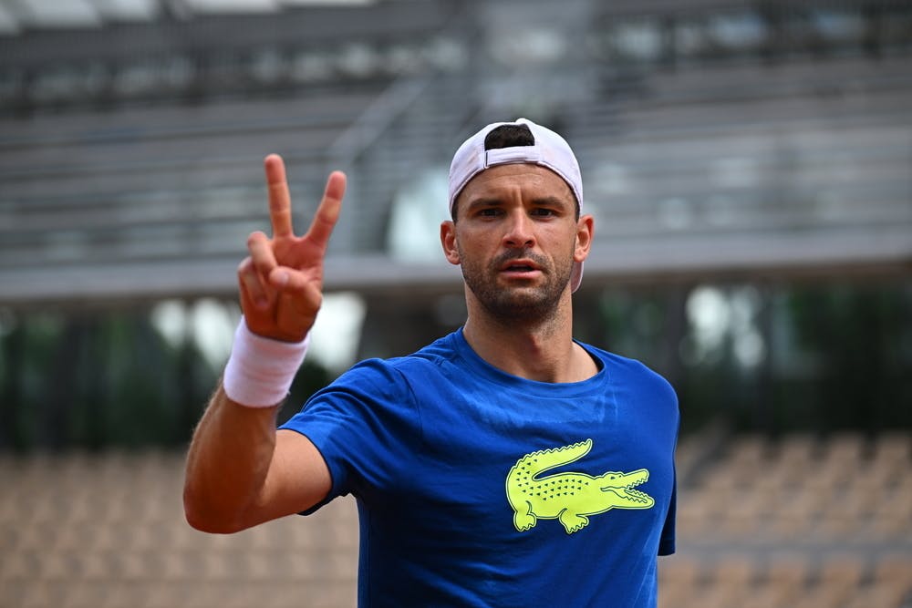 Grigor Dimitrov, practice, Roland-Garros 2024