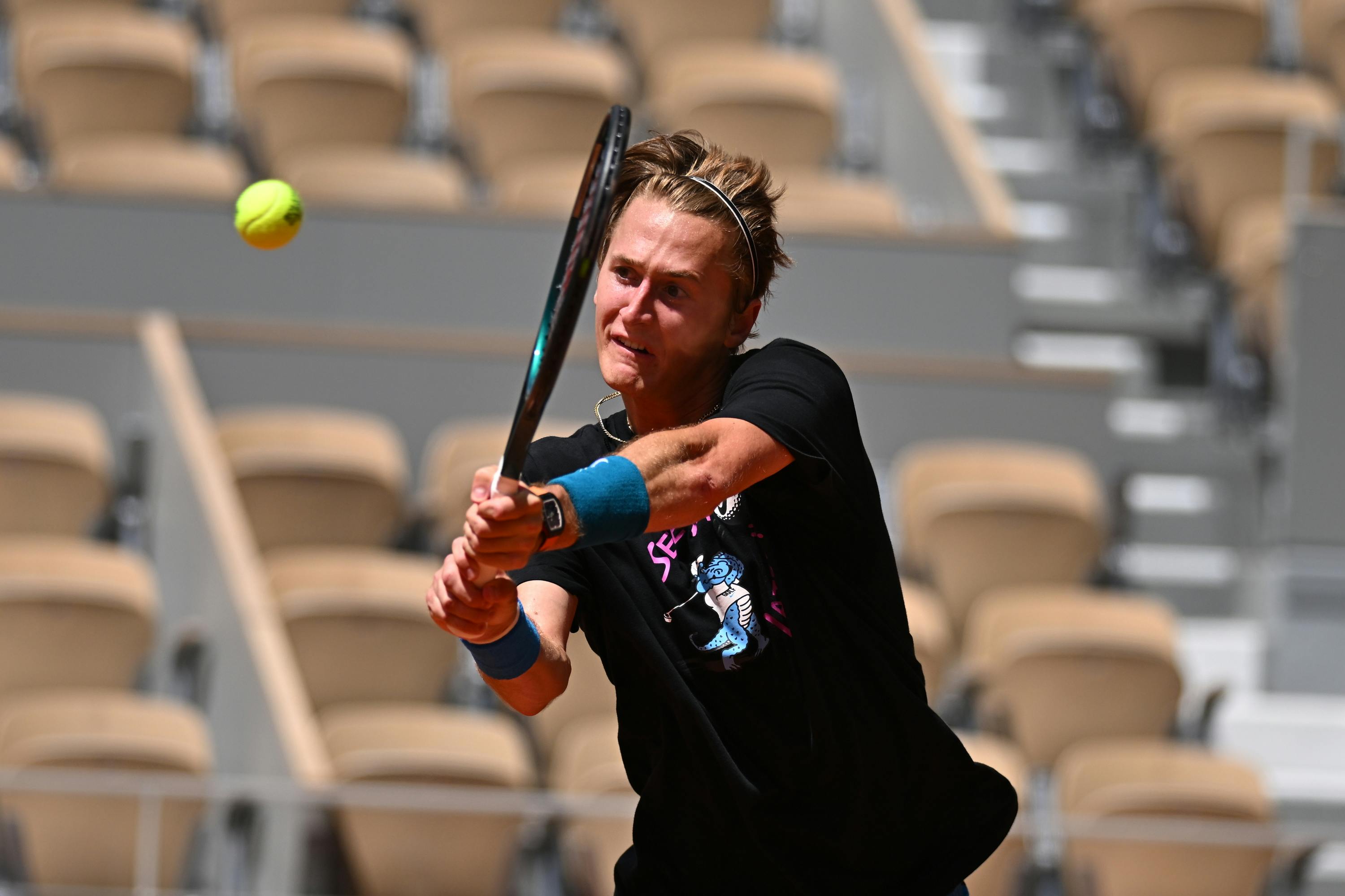 Sebastian Korda, practice, Roland-Garros 2024