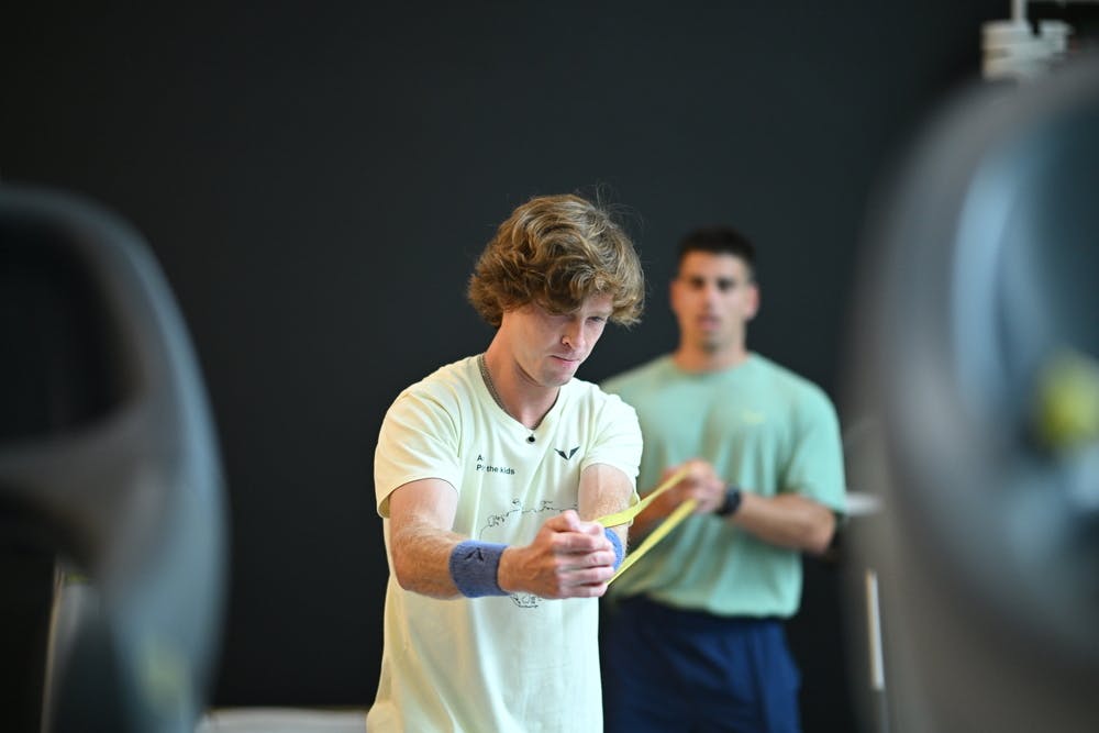 Andrey Rublev, practice, Roland-Garros 2024