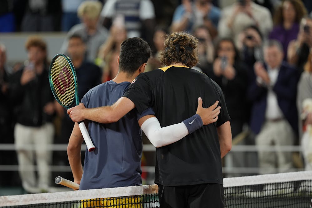 Carlos Alcaraz et Stefanos Tsitsipas, Roland-Garros 2024, 1/4 de finale