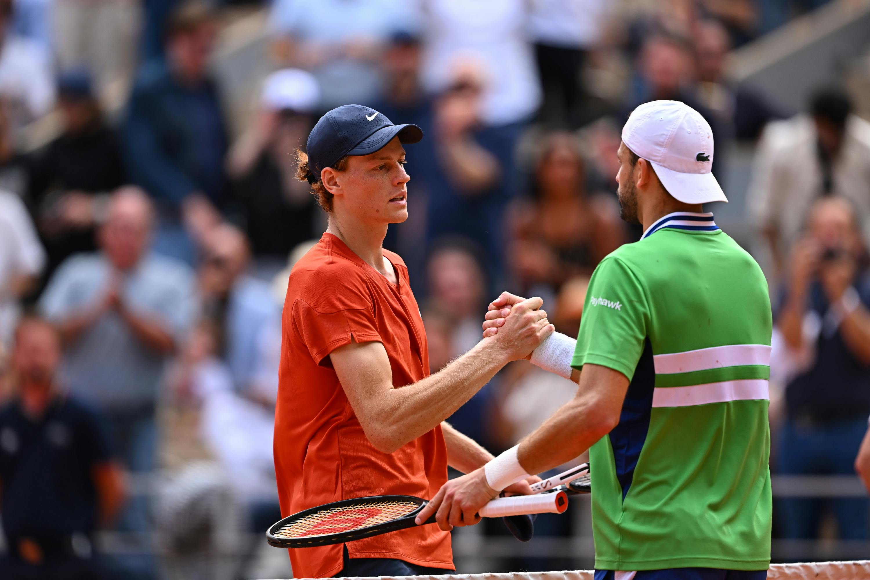 Jannik Sinner, Grigor Dimitrov, quarter-final, Roland-Garros 2024