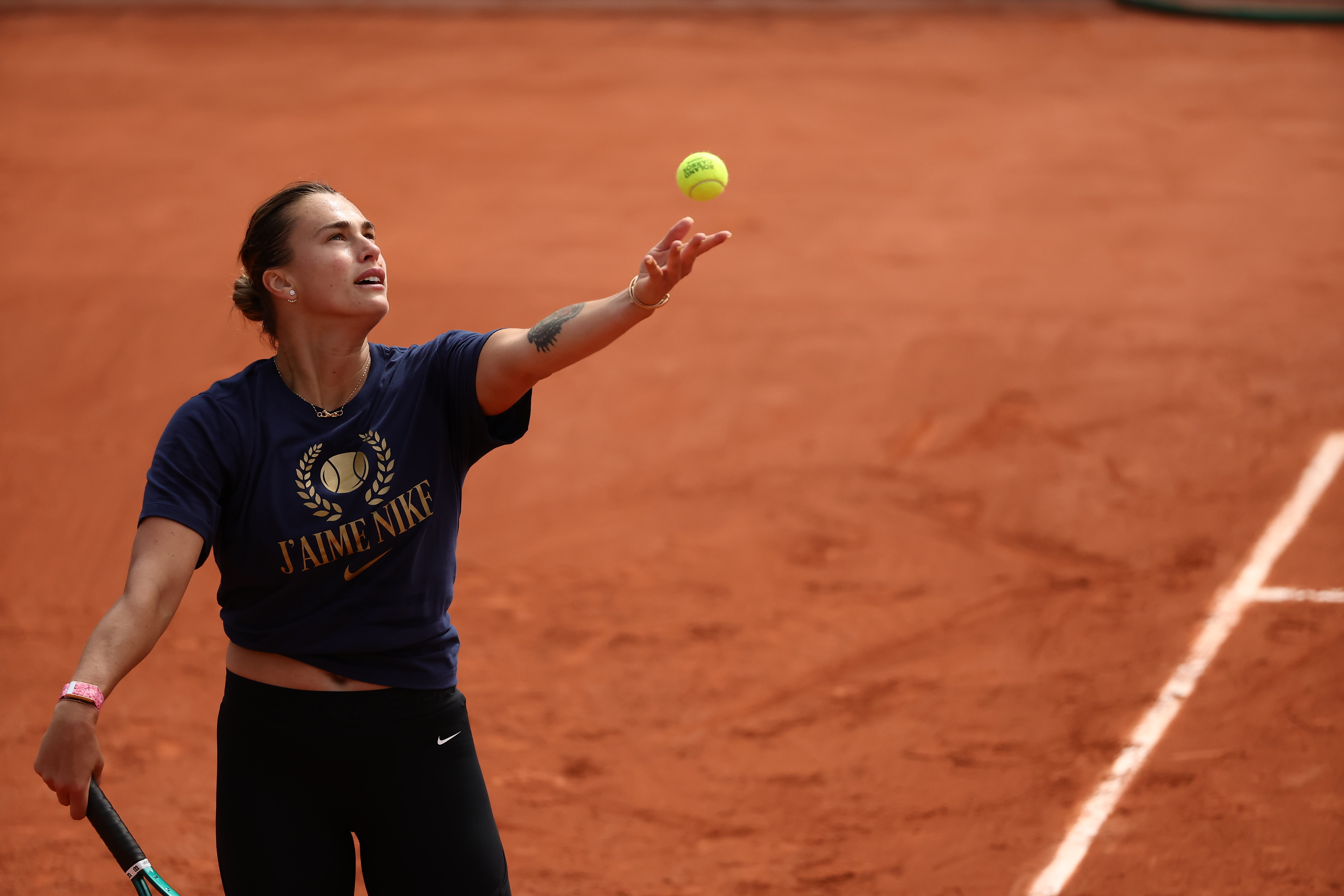 Aryna Sabalenka, entraînement, Roland-Garros 2024
