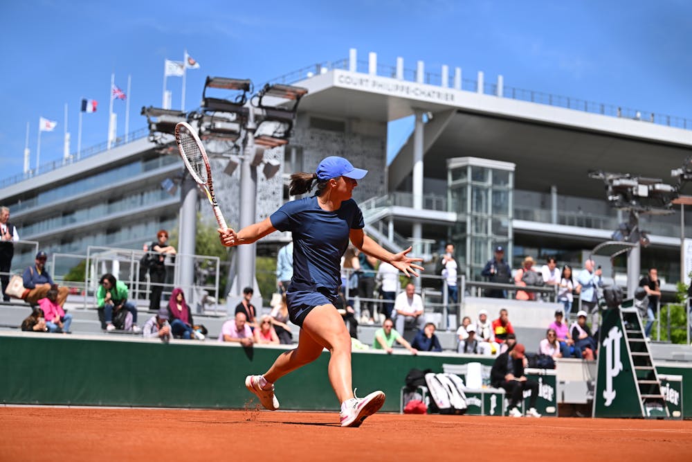 Iga Swiatek, practice, Roland-Garros 2024