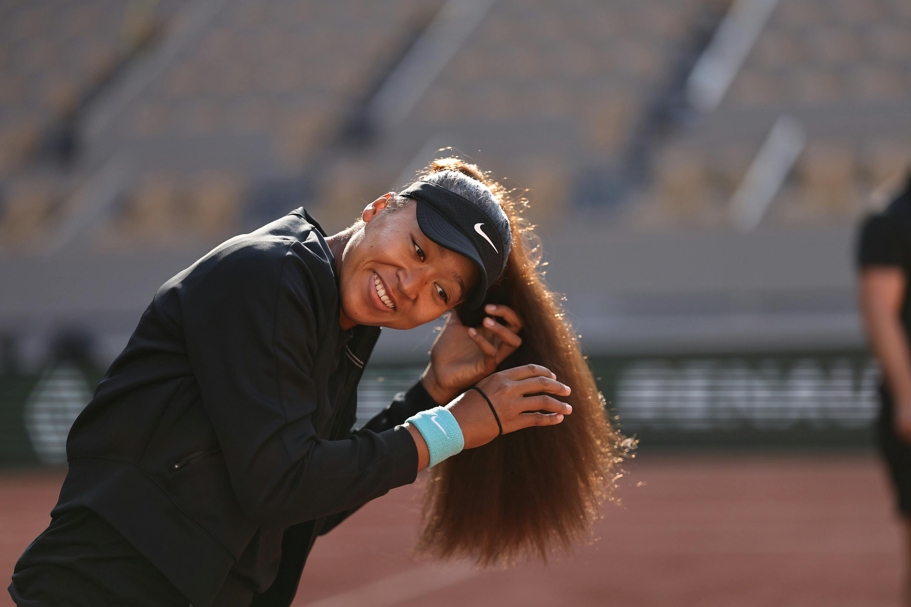 Naomi Osaka, practice, Roland-Garros 2024