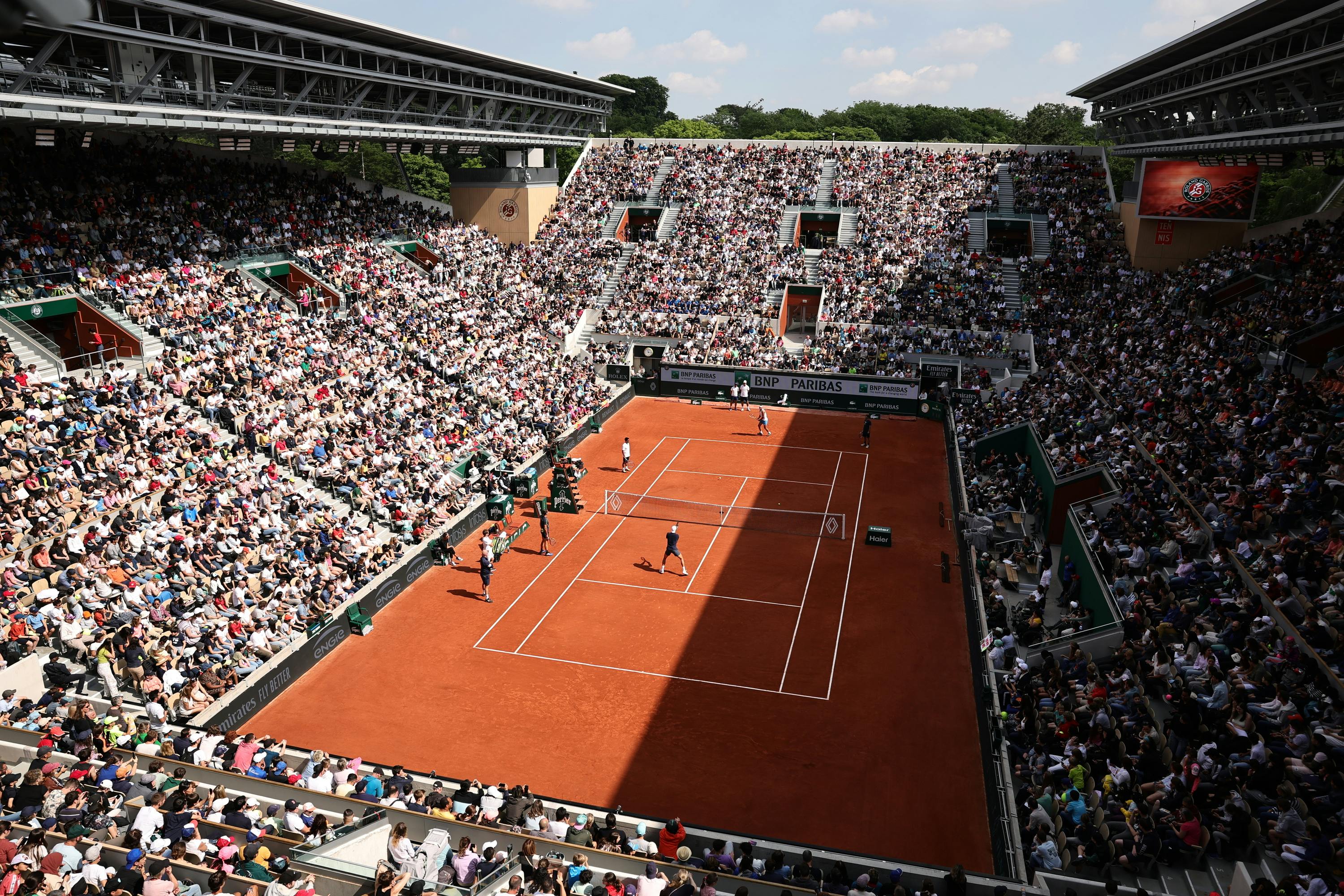 Holger Rune, Rafael Nadal Court Suzanne Lenglen practice, Roland-Garros 2024