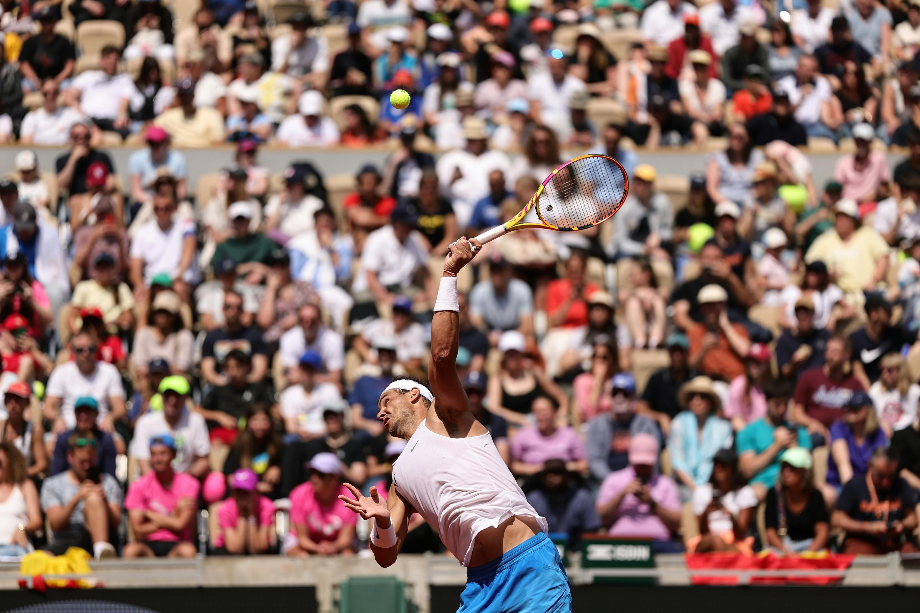 Rafael Nadal, practice, Roland-Garros 2024