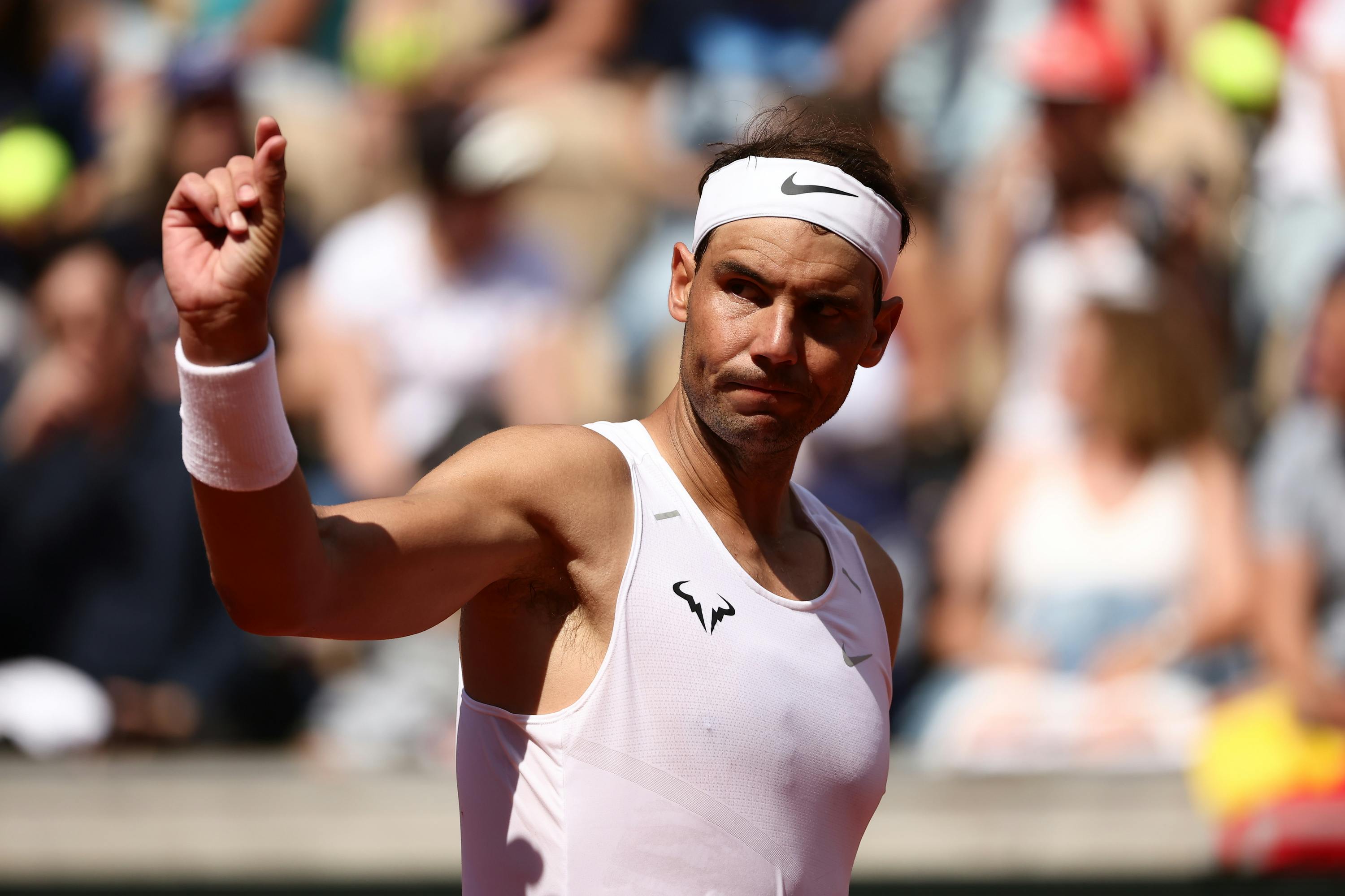 Rafael Nadal, Yannick Noah Day, practice, Roland-Garros 2024