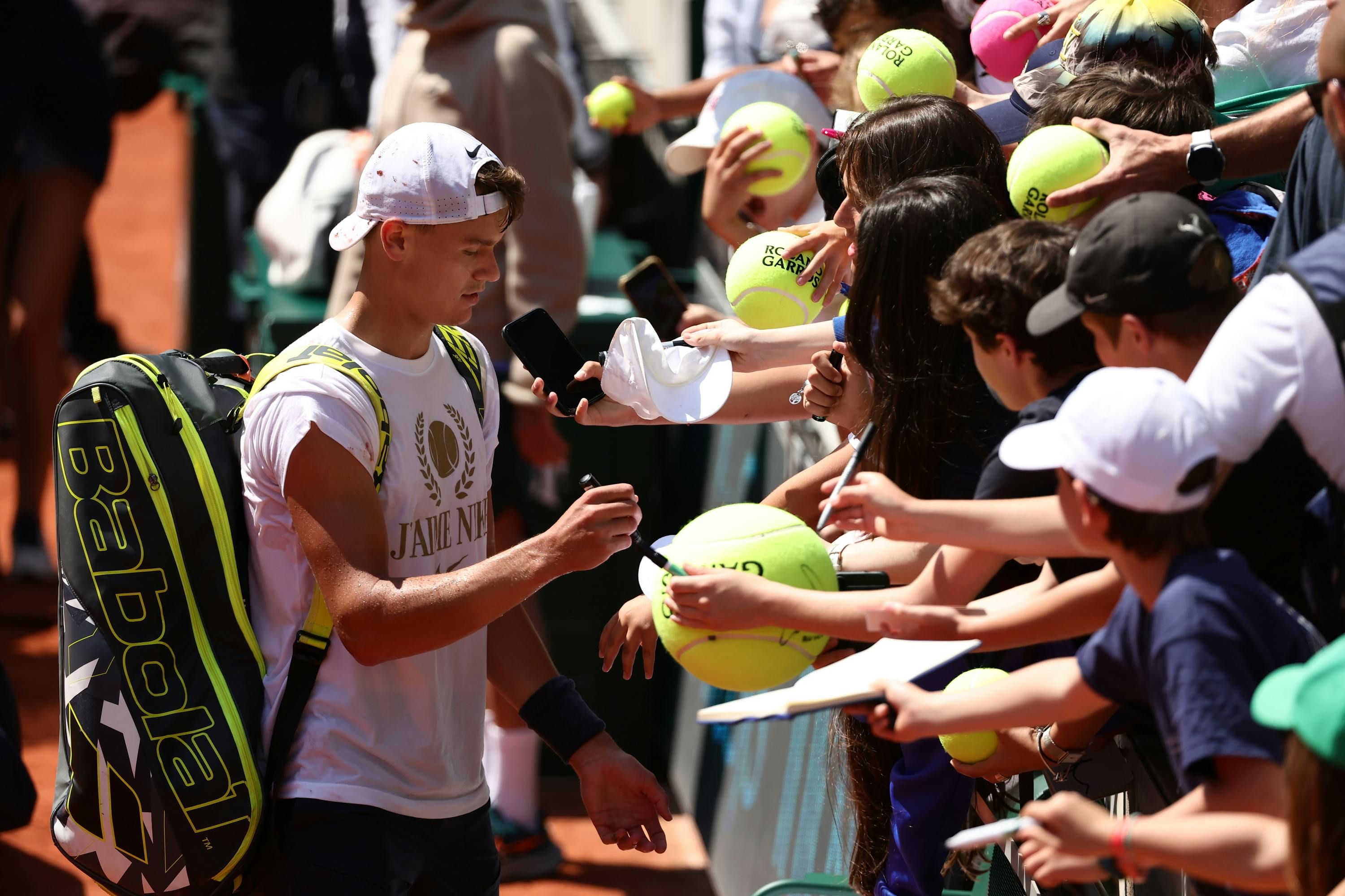 Holger Rune, practice, Roland-Garros 2024