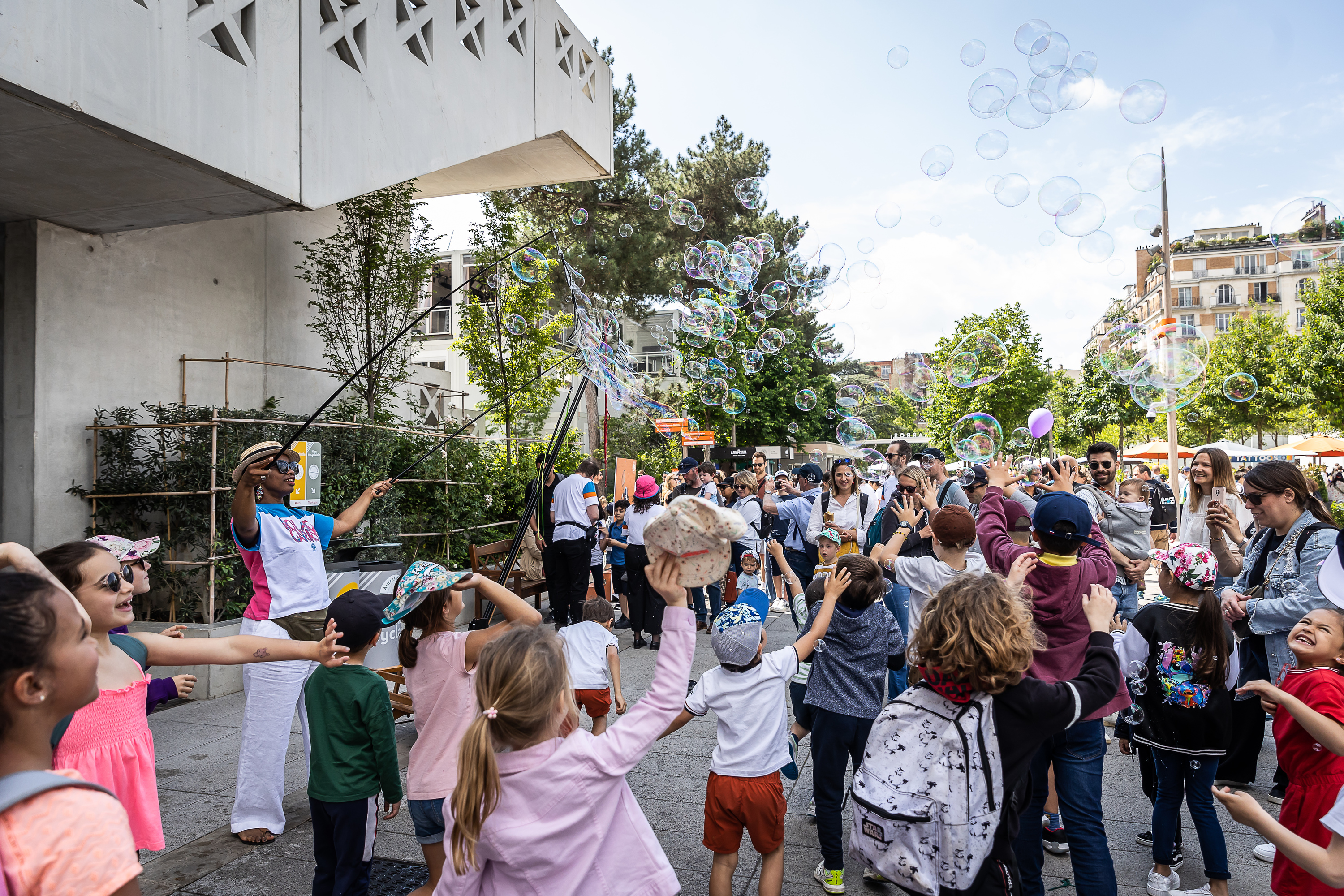 Journée Yannick Noah, bulles à savons, Roland-Garros 2024 
