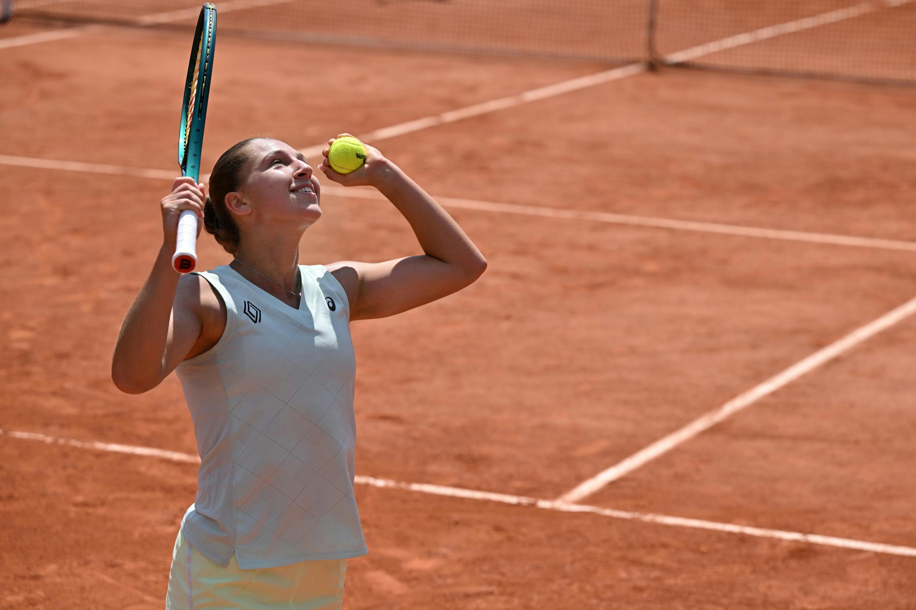 Diane Parry, practice, Roland-Garros 2024