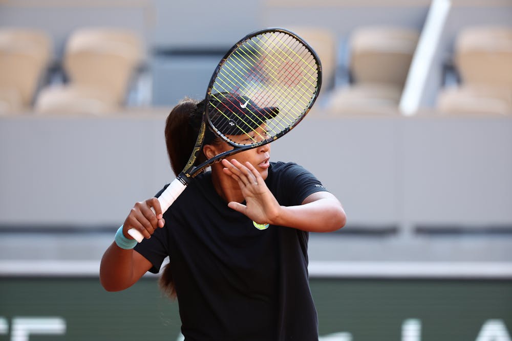 Naomi Osaka, practice, Roland-Garros 2024