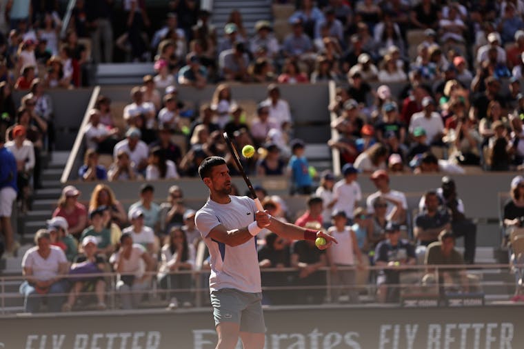 Novak Djokovic, entraînement, journée Yannick Noah, Roland-Garros 2024