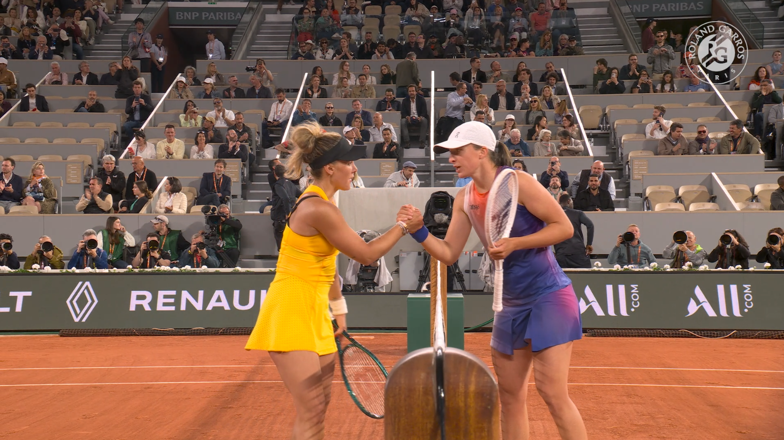 Leolia Jeanjean, Iga Swiatek, first round, Roland-Garros 2024