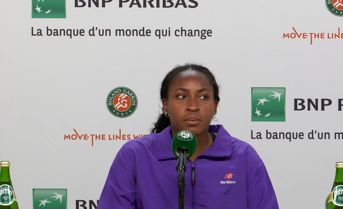 Coco Gauff, first round, Roland-Garros 2024