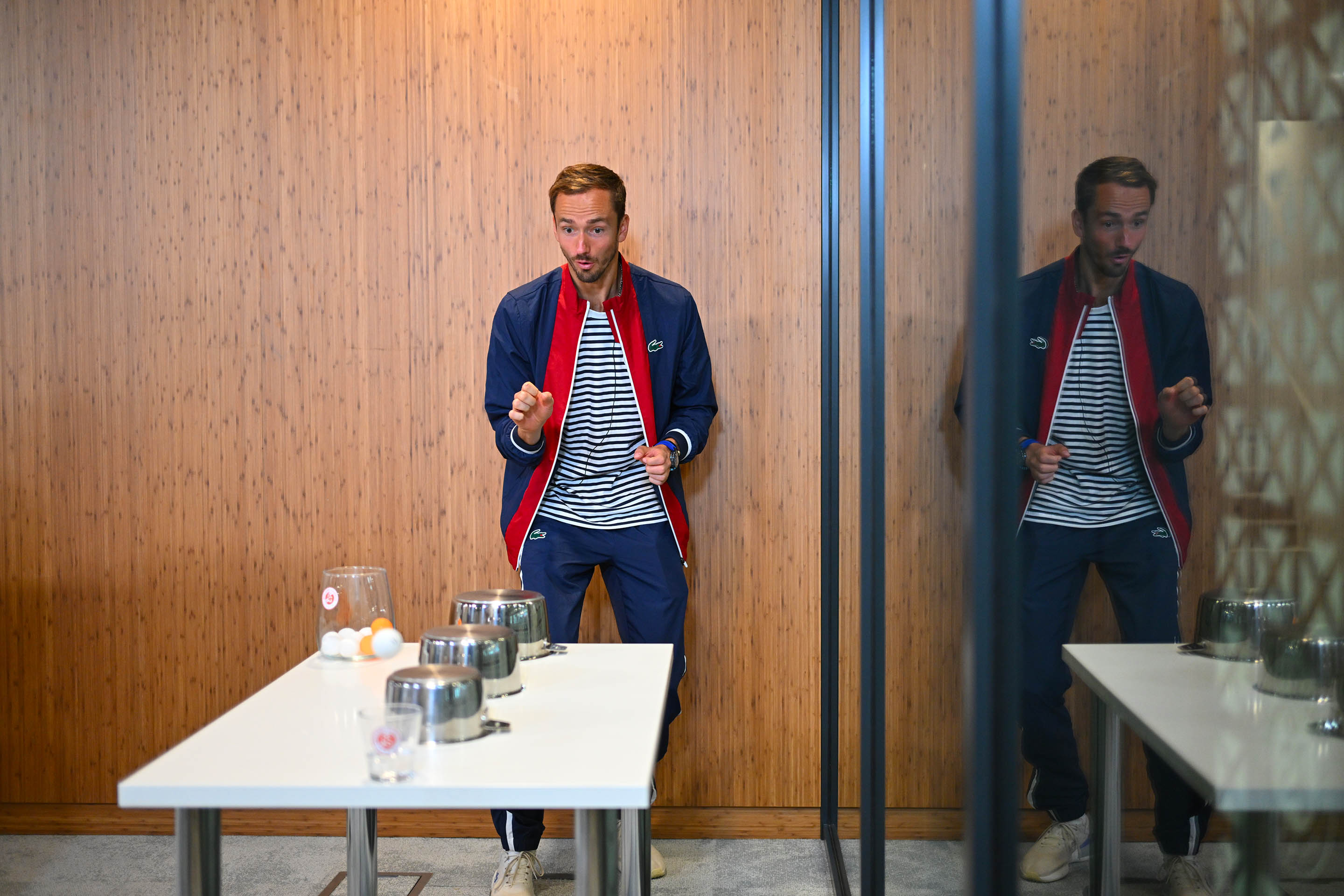 Daniil Medvede, media day, casserole, jeu, Roland-Garros 2024