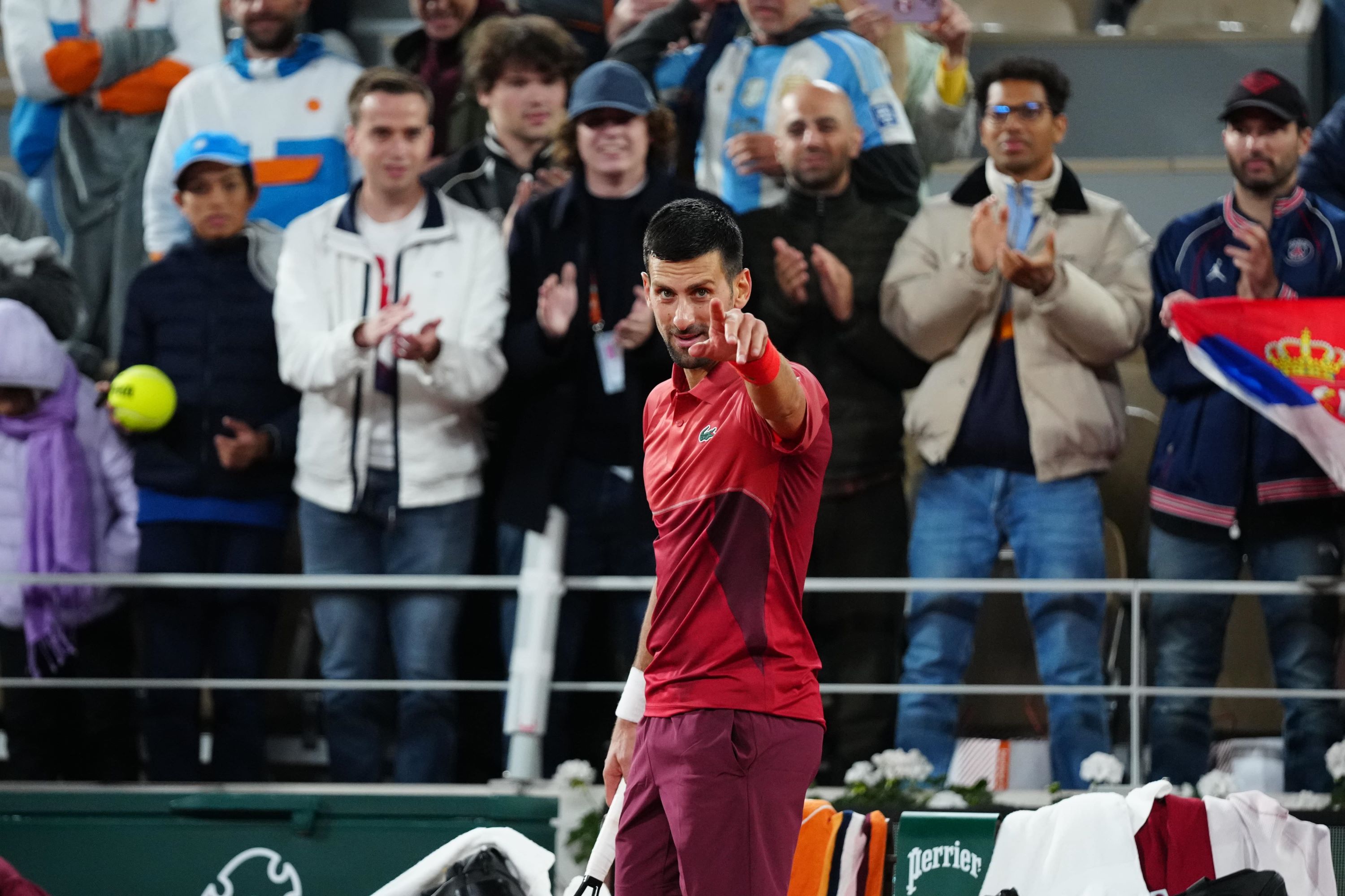  Novak Djokovic, troisième tour, Roland-Garros 2024