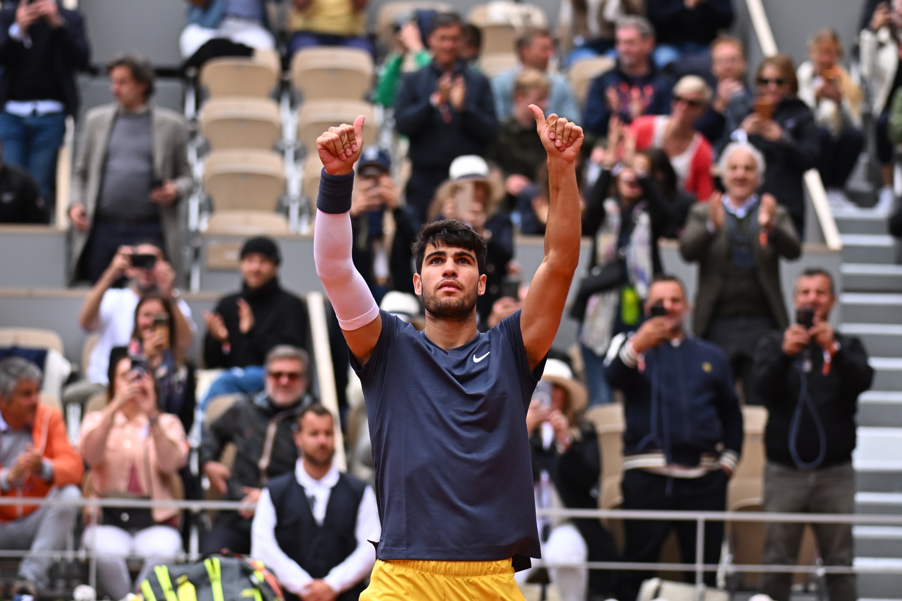 Carlos Alcaraz, huitièmes de finale, Roland-Garros 2024