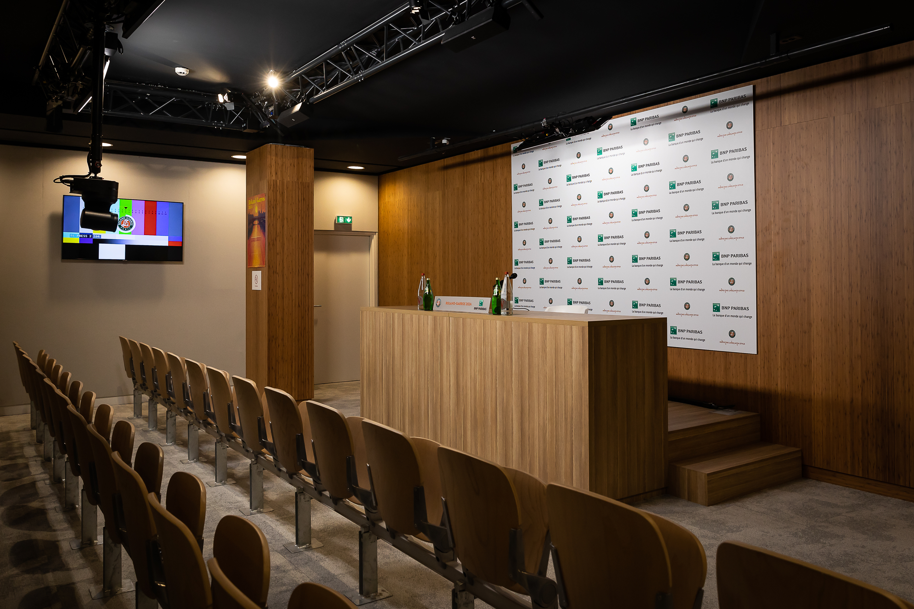 Salle de conférences de presse / Roland-Garros 2024