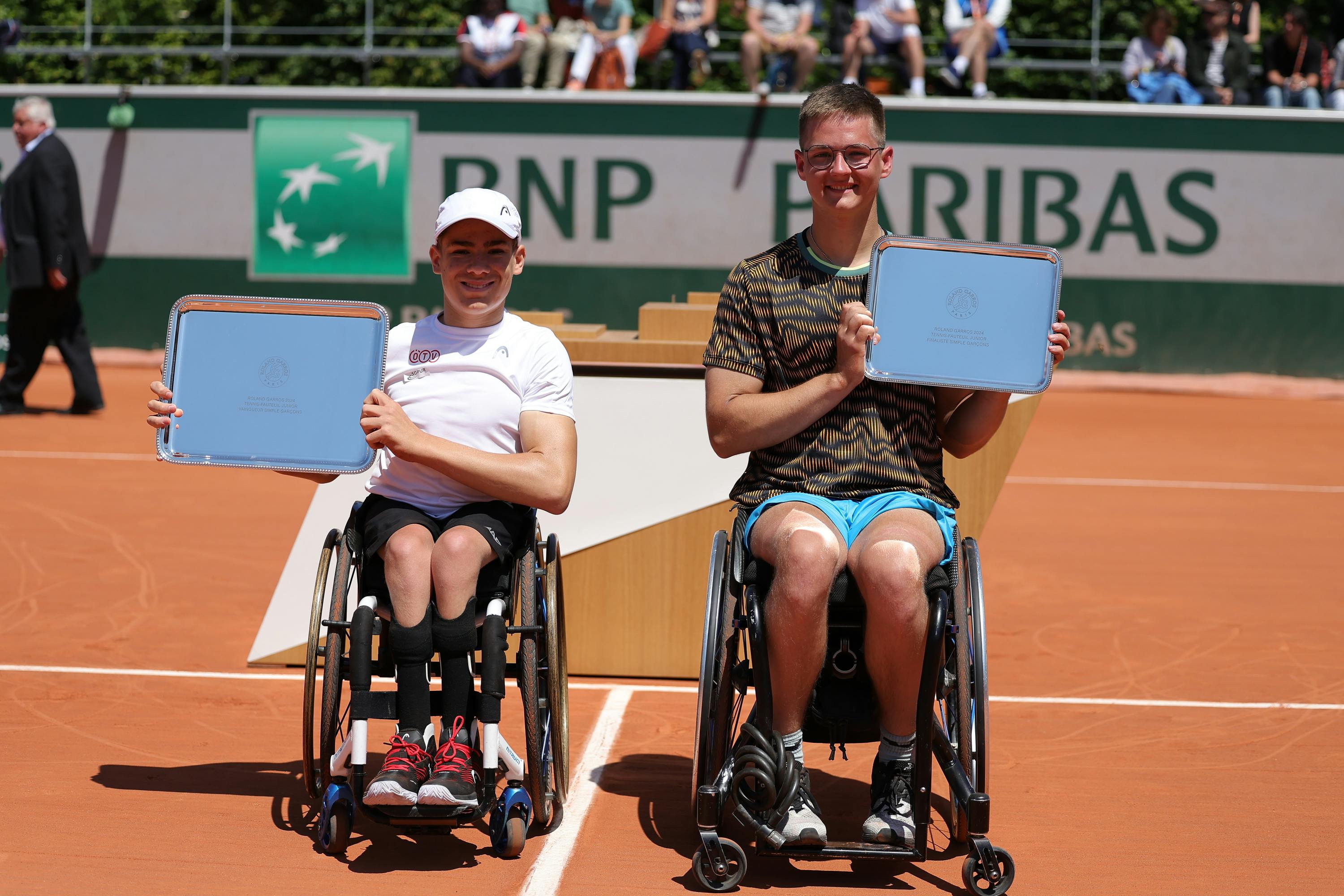 Maximilian Taucher, Ivar van Rijt, junior boys' wheelchair singles final, Roland-Garros 2024