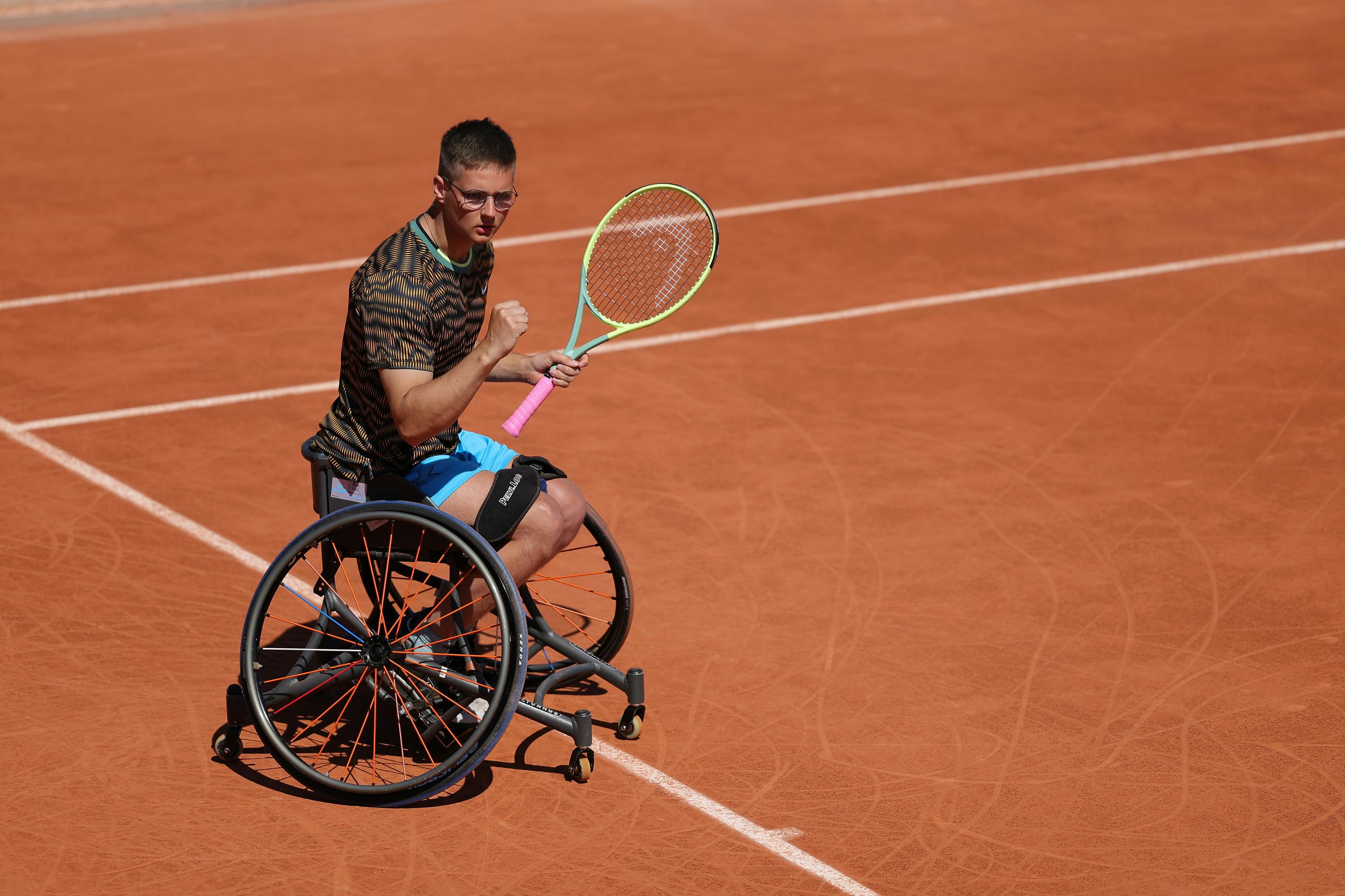 Ivar van Rijt, junior boys' wheelchair singles final, Roland-Garros 2024