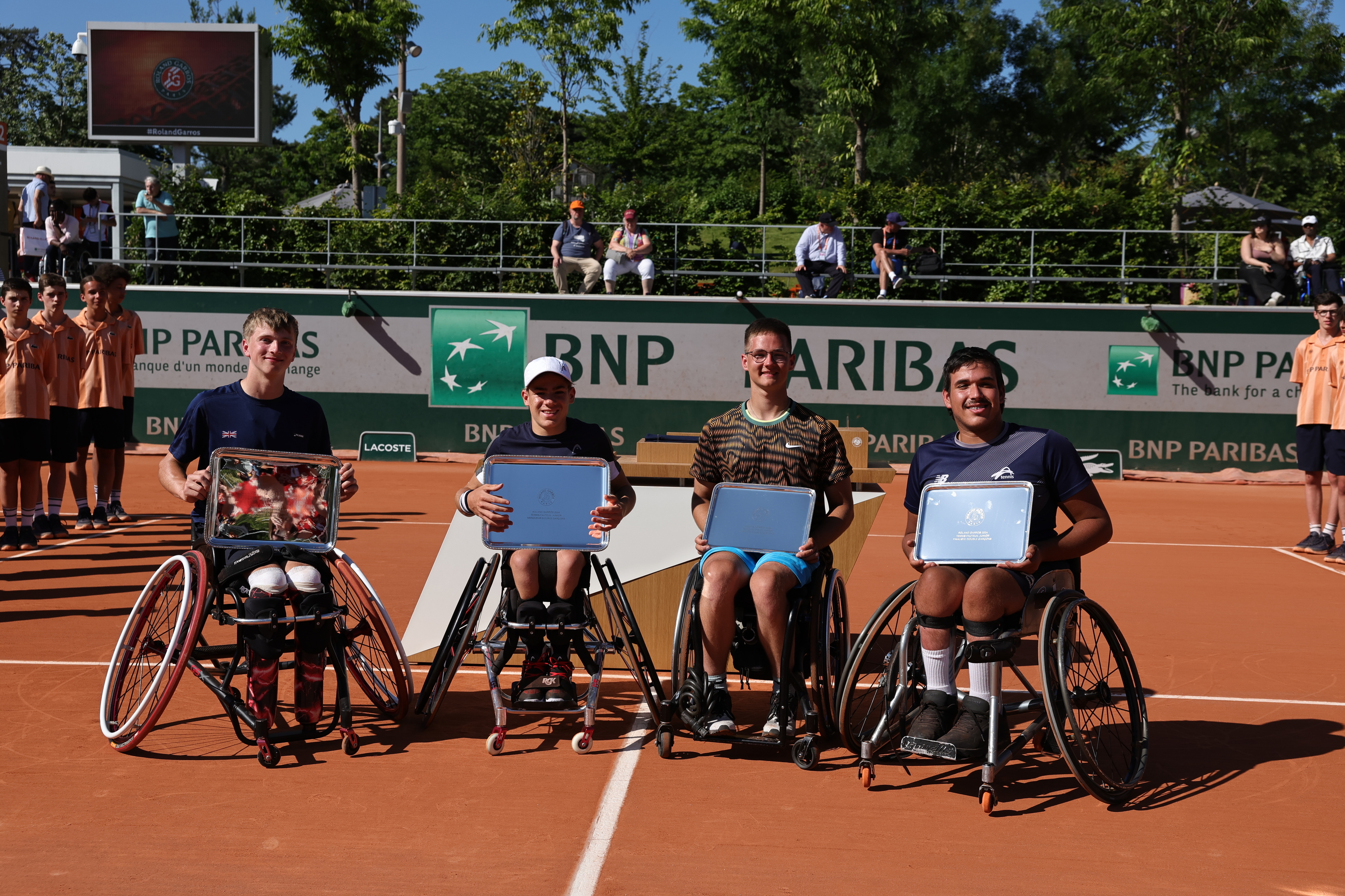 Ruben Harris, Maximilian Taucher, Ivar Rijt, Yassin Hill, finale, tennis-fauteuil, double garçons, Roland-Garros 2024