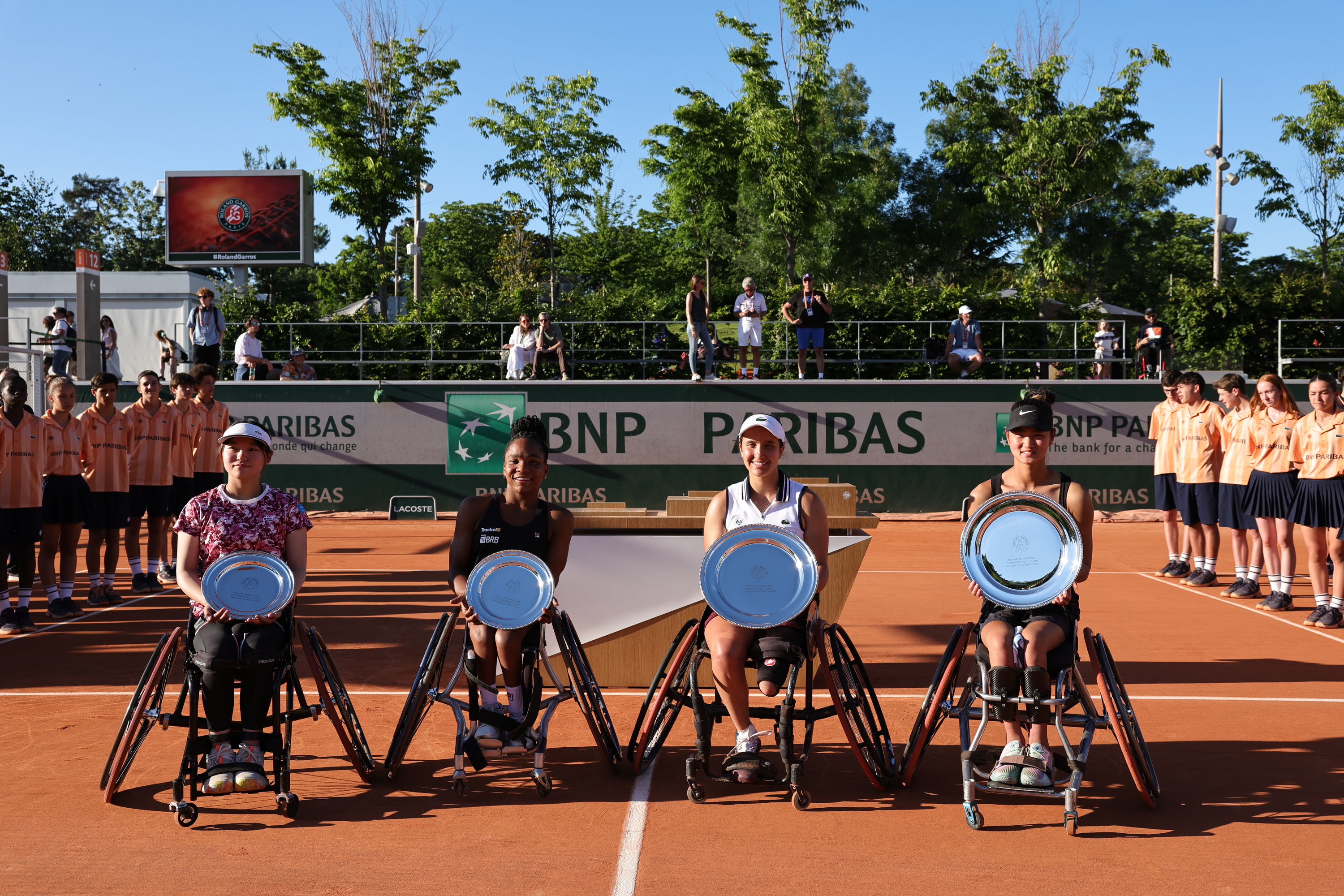 Yuma Takamuro, Vitoria Miranda, Ksénia Chasteau, Maylee Phelps, tennis-fauteuil, finale, simple filles, Roland-Garros 2024