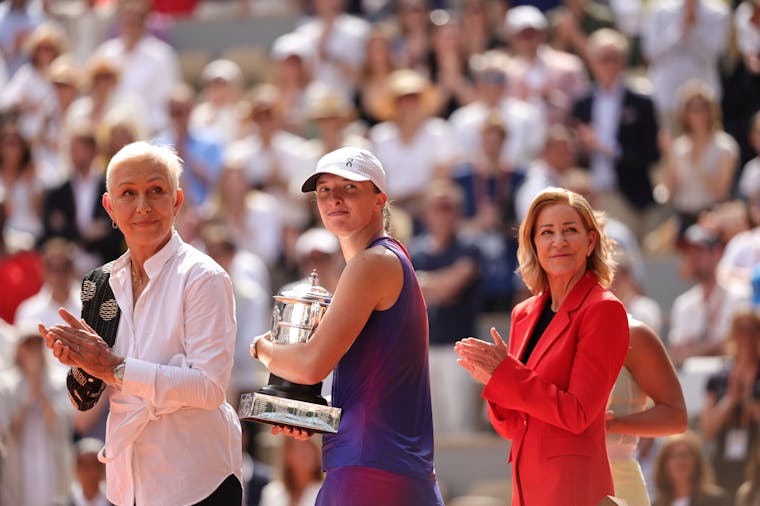 Martina Navratilova, Iga Swiatek, Chris Evert, finale, Roland-Garros 2024