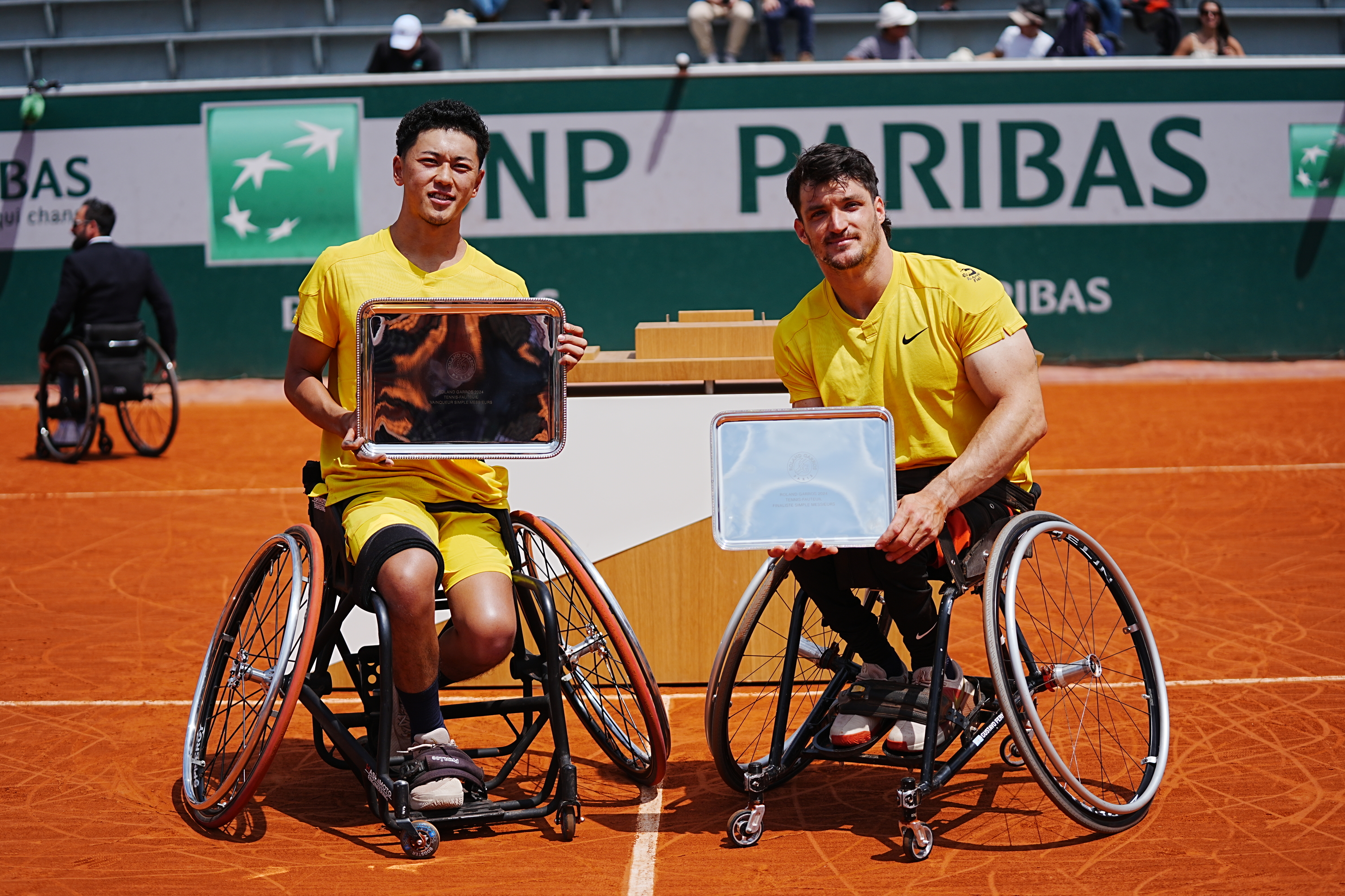 Tokito Oda, Gustavo Fernandez, finale, trophées, Roland-Garros 2024