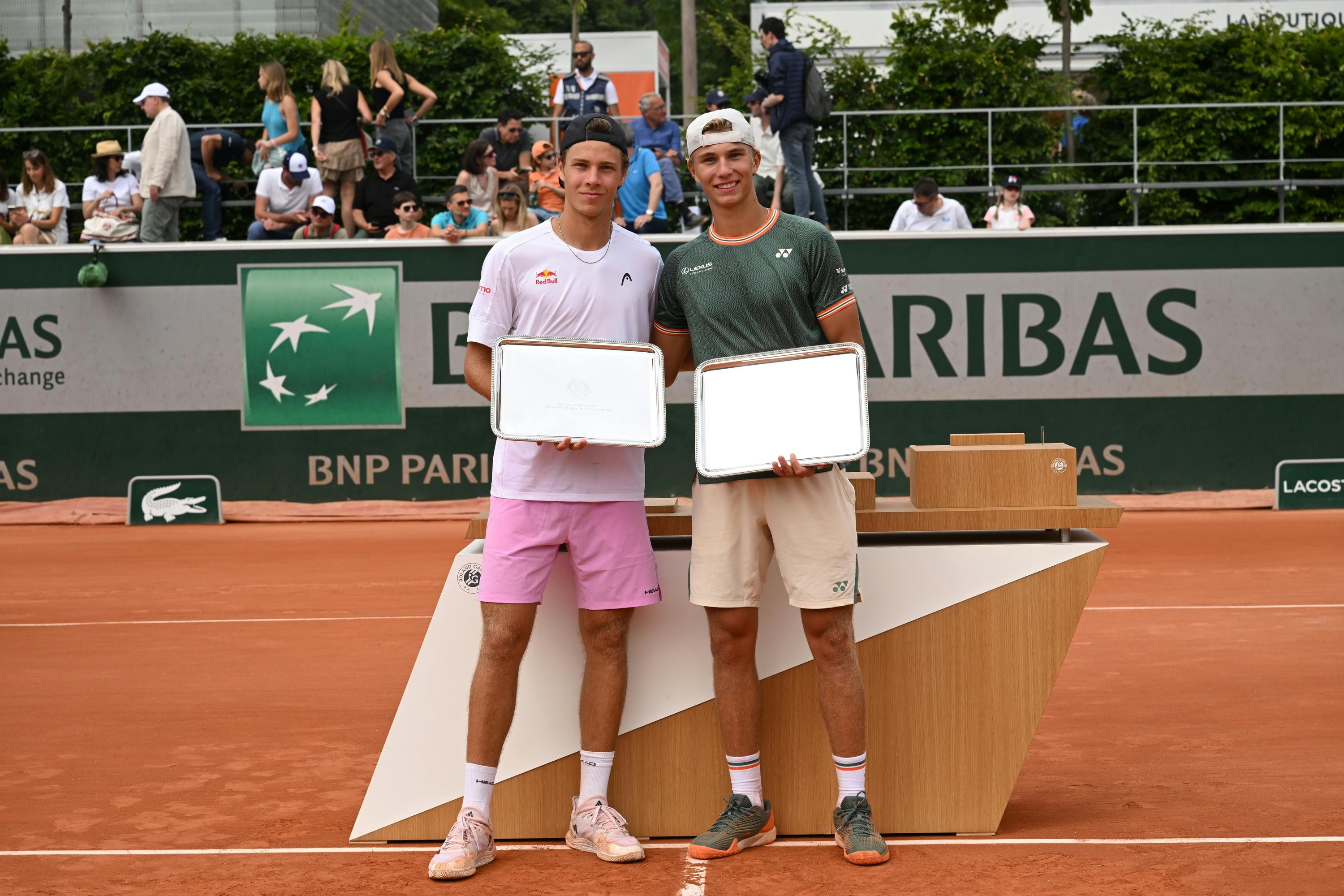 Joel Schwaerzler, Nicolai Budkov Kjaer, boys' doubles, final, Roland-Garros 2024