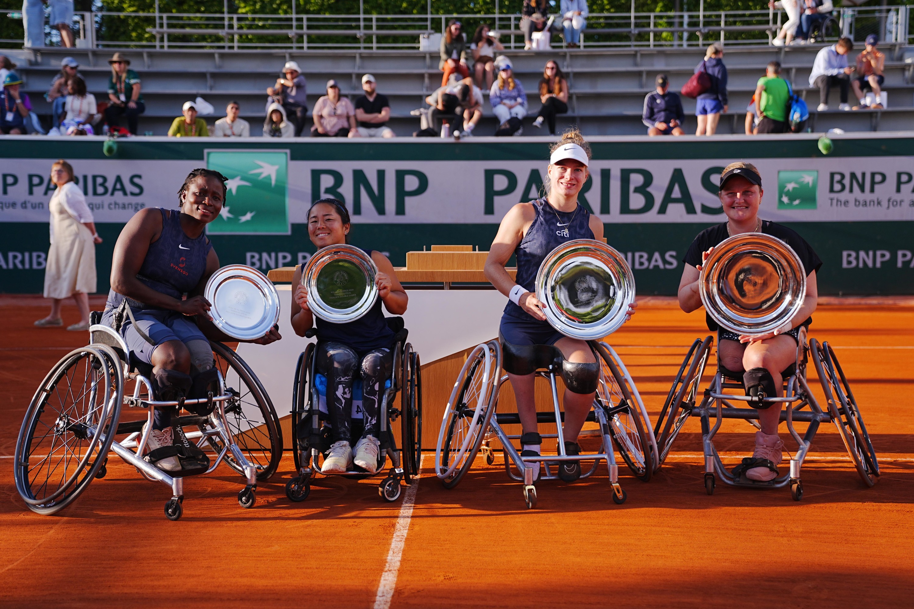 Kgothatso Montjane, Yui Kamiji, Diede de Groot, Aniek Van Koot, finale, tennis-fauteuil, double dames, Roland-Garros 2024