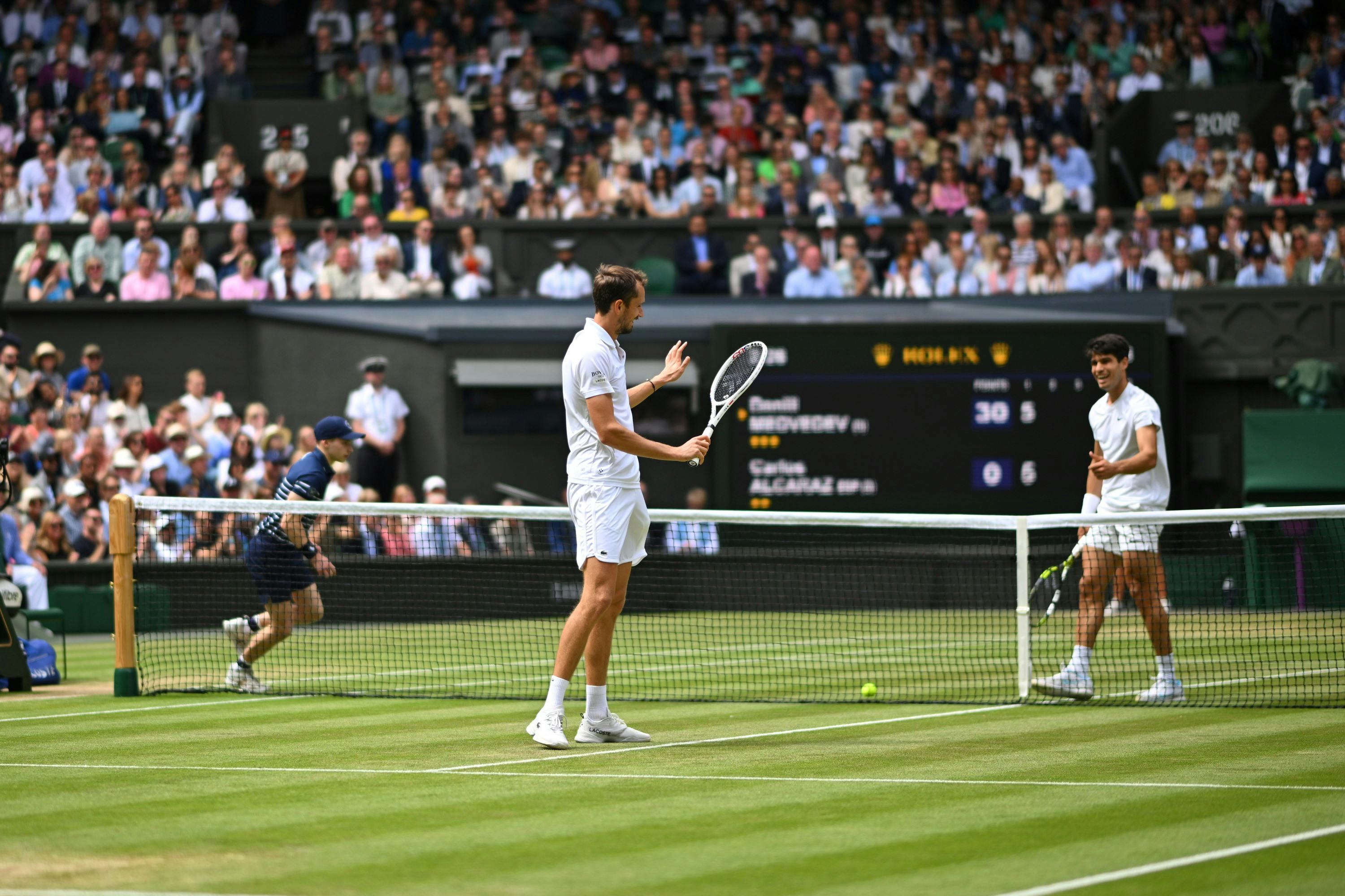 Daniil Medvedev & Carlos Alcaraz / Wimbledon 2024