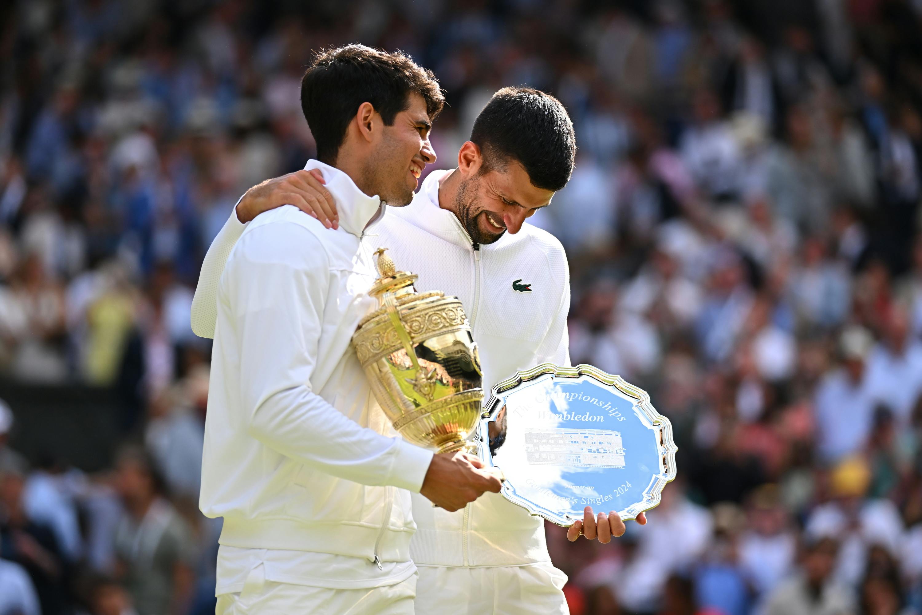 Carlos Alcaraz & Novak Djokovic / Wimbledon 2024