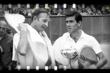 Ken Rosewall Rod Laver Roland-Garros 1968 French Open era Paris.