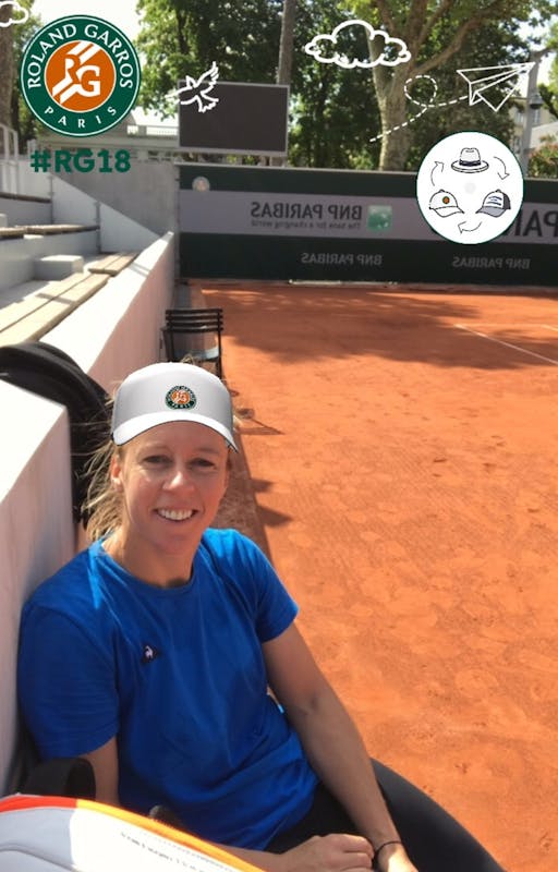 Pauline Parmentier filtre Facebook filter Roland-Garros 2018