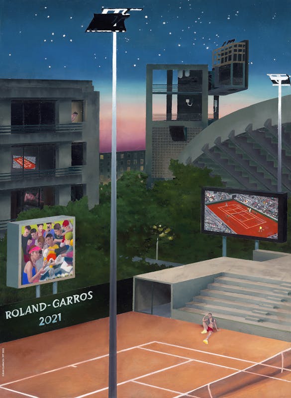 Official Roland-Garros 2021 poster by Jean Claracq