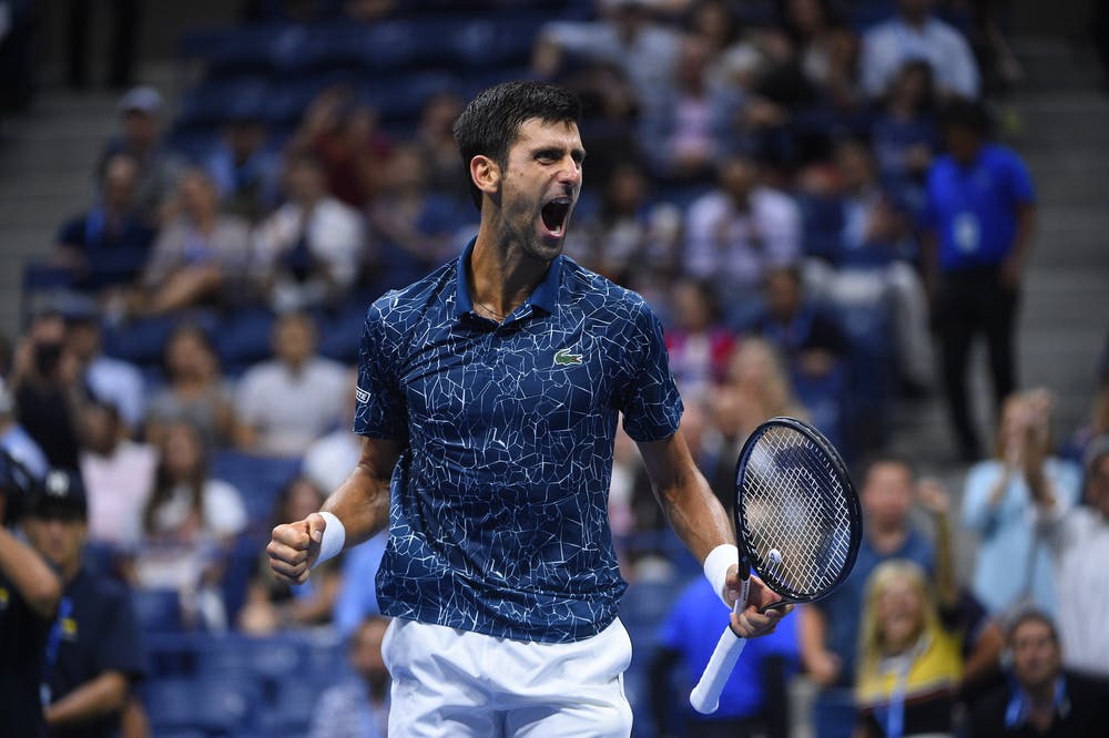 Novak Djokovic joy US Open 2018