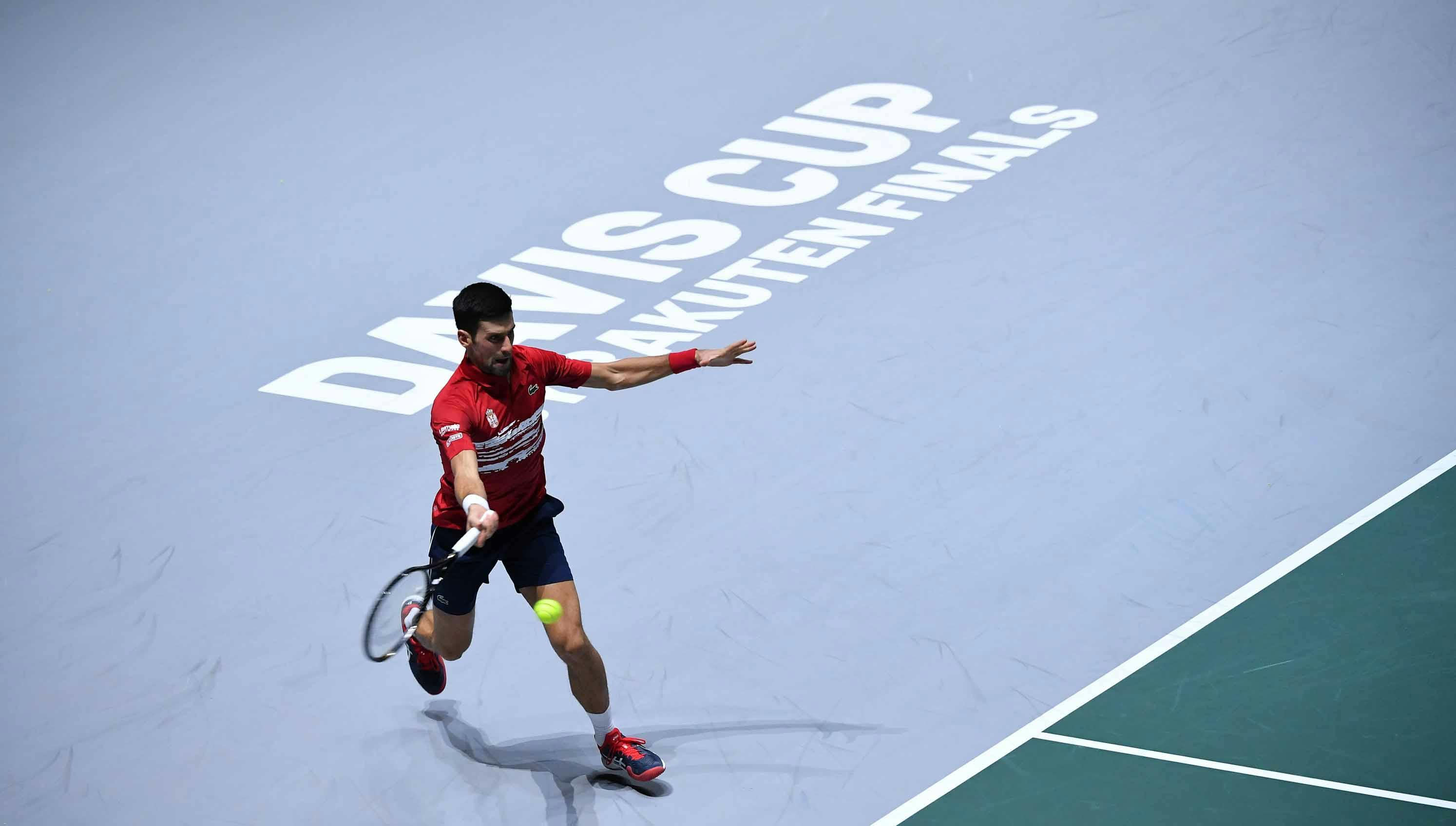 Novak Djokovic lors des finales 2019 de la Coupe Davis