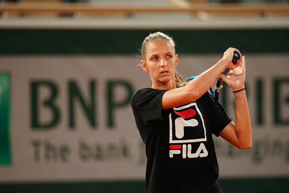 Karolina Pliskova, Roland-Garros 2020, entraînement