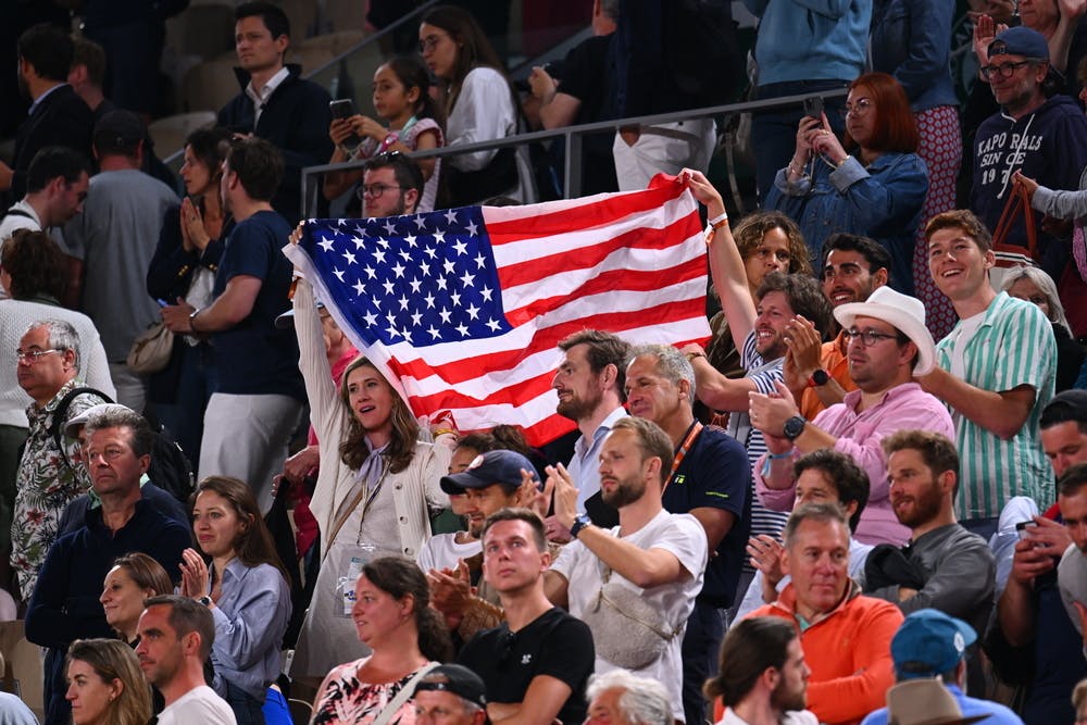 USA fans, Roland-Garros 2023