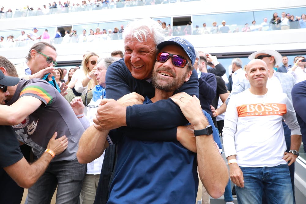 Carlos Moya et le père de Rafael Nadal - Roland-Garros 2019